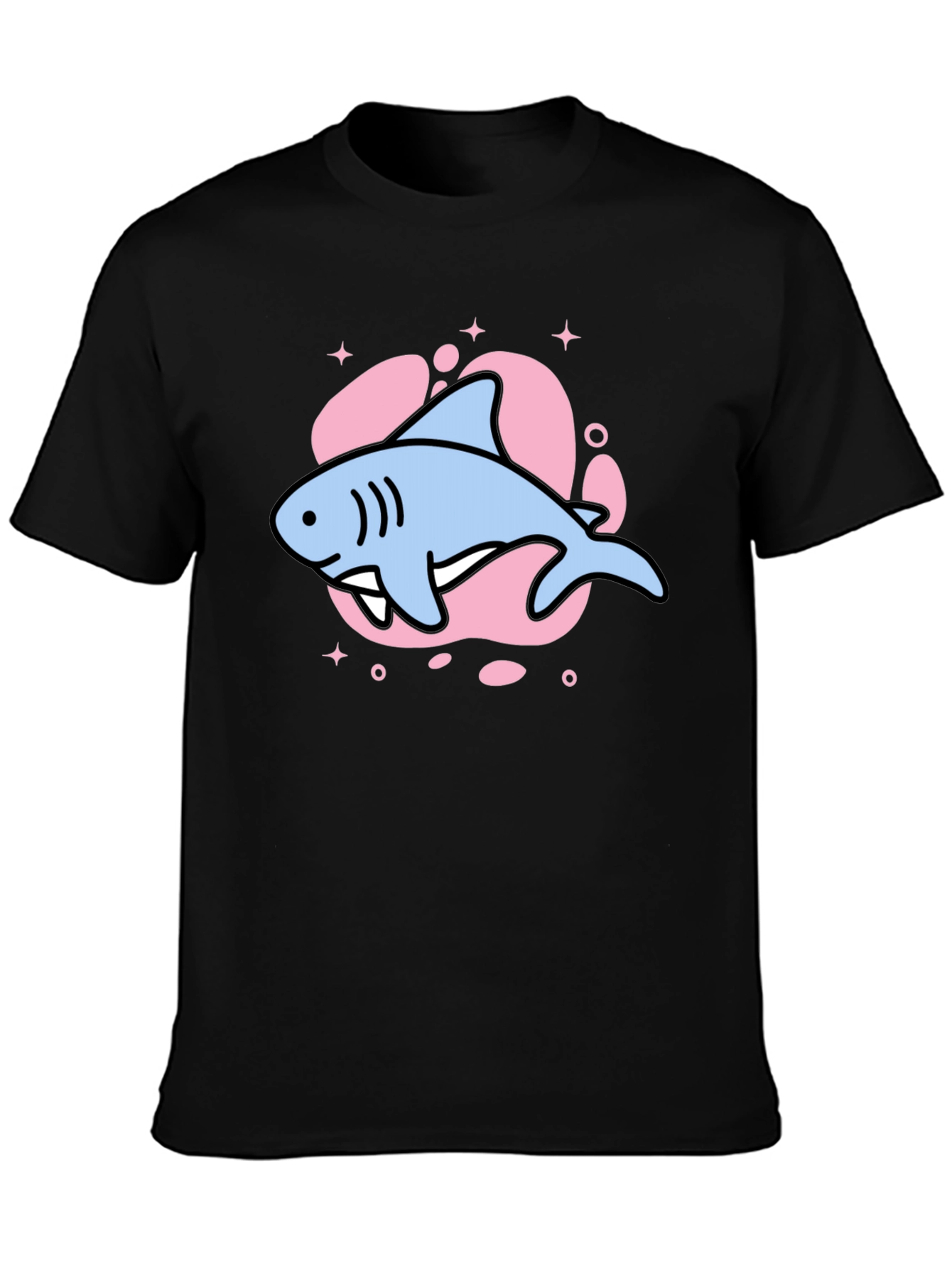 Cute Cartoon Shark Graphic T-Shirt