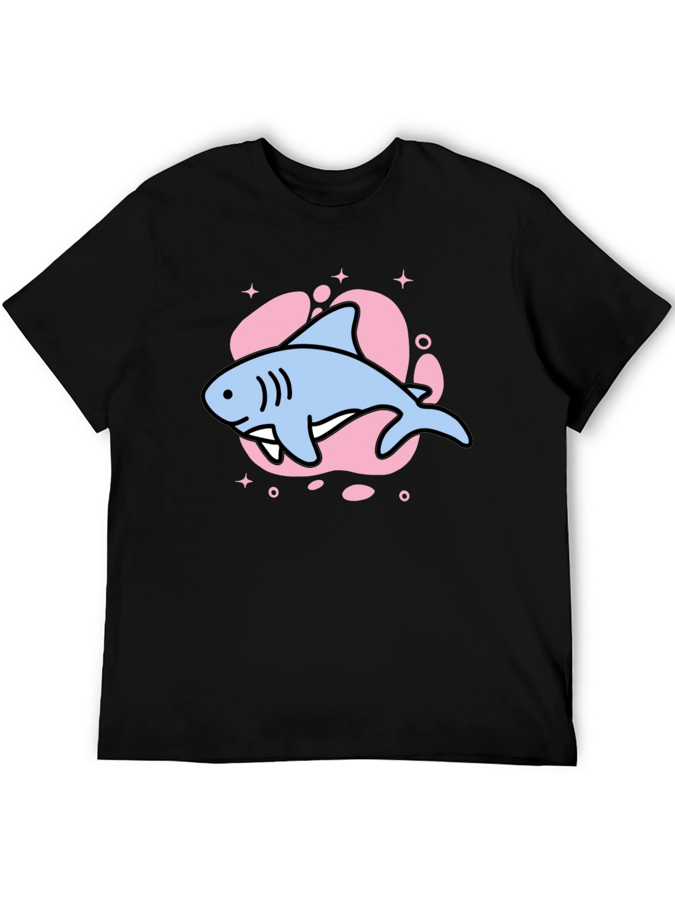 Cute Cartoon Shark Graphic T-Shirt