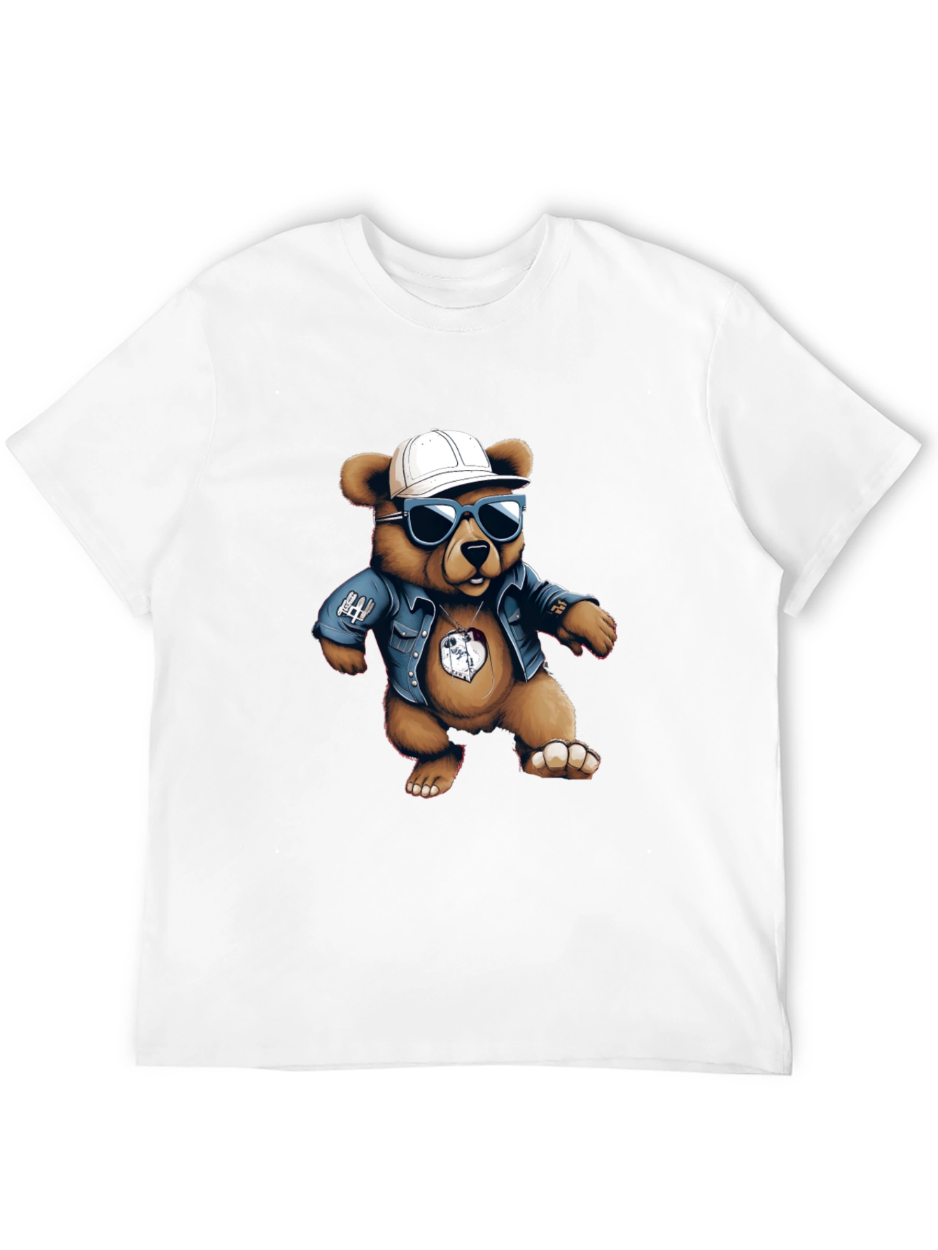 Cool Bear Graphic Tee - Black Cotton Blend