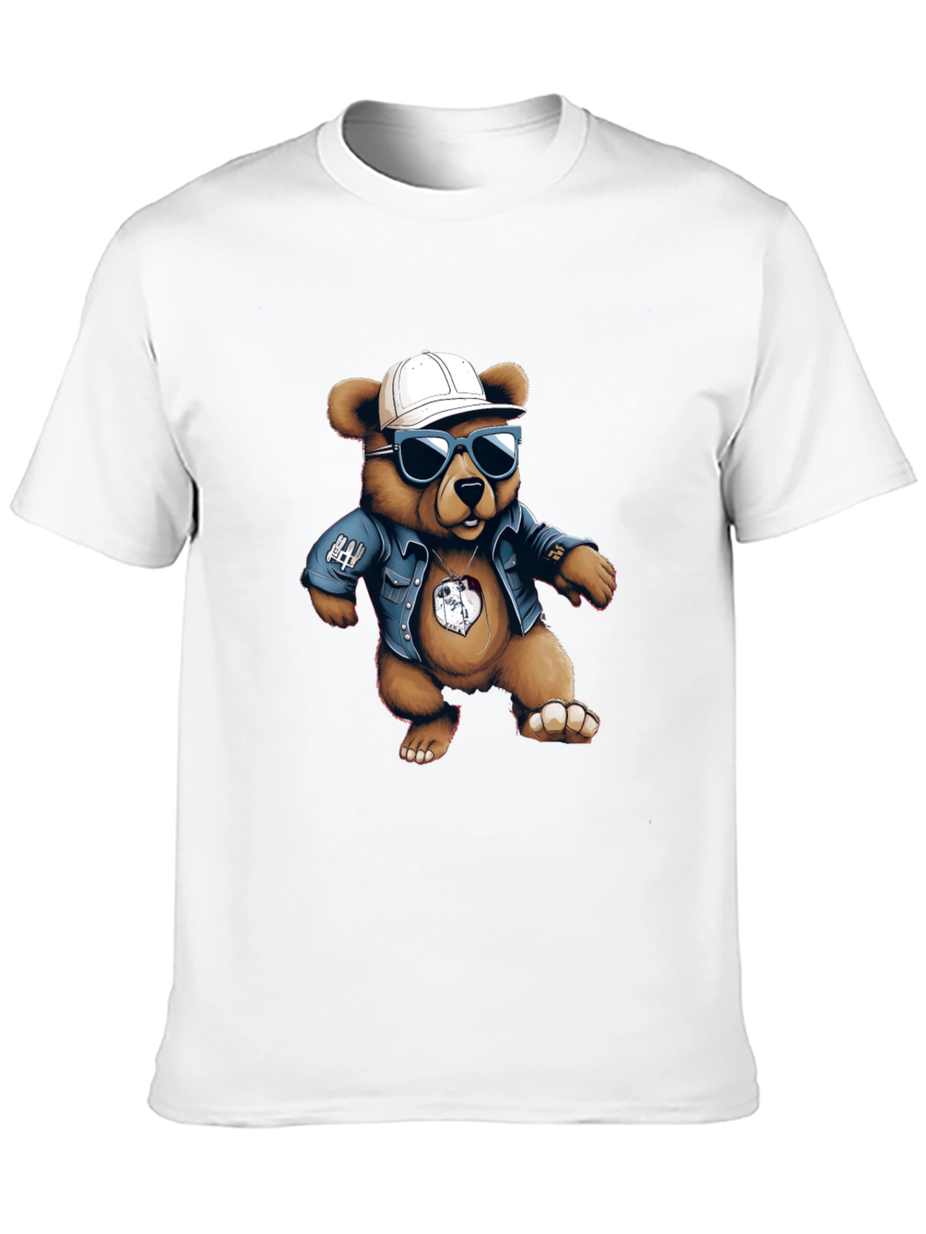 Cool Bear Graphic Tee - Black Cotton Blend