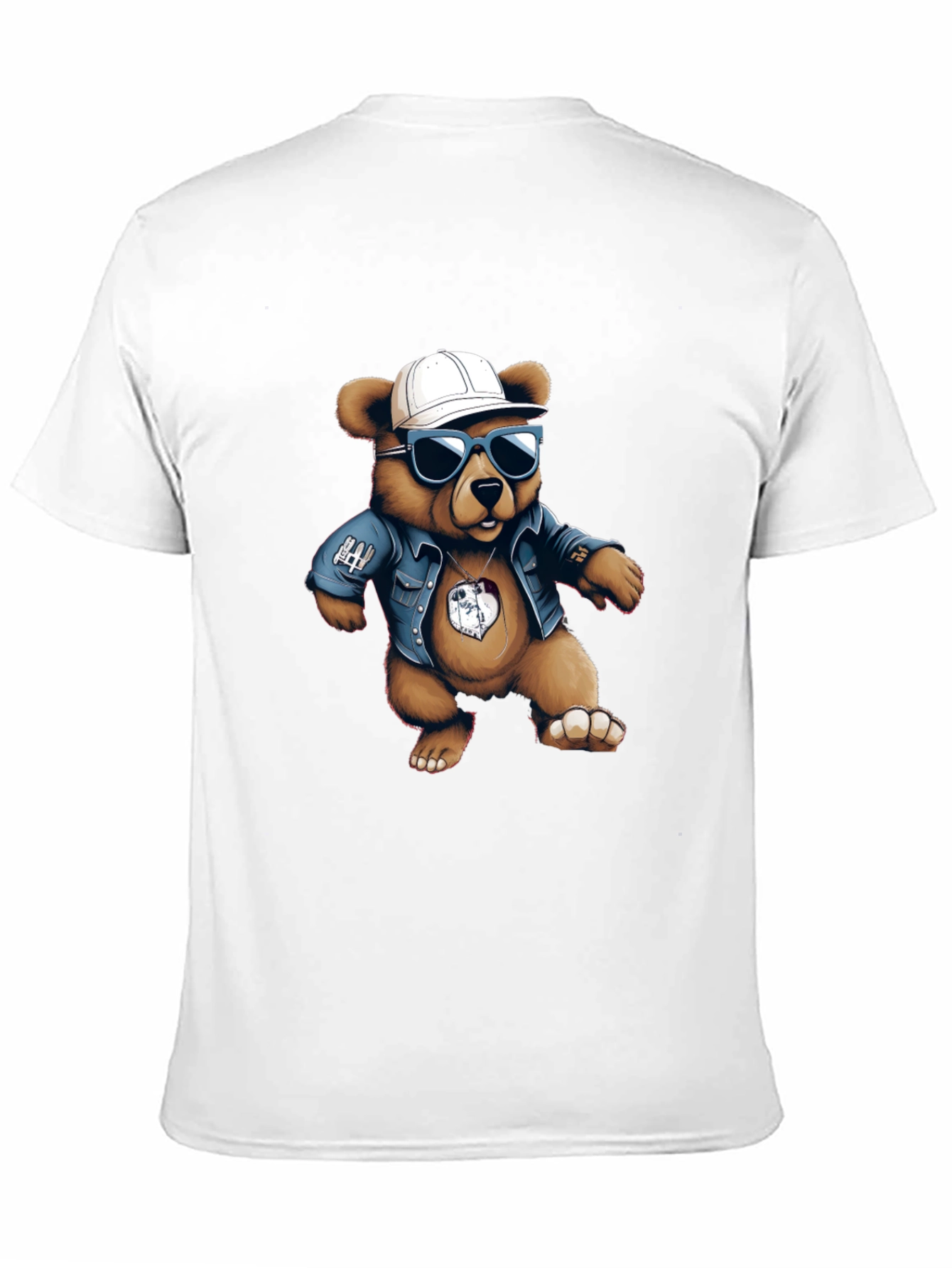 Cool Bear Graphic Tee - Black Cotton Blend