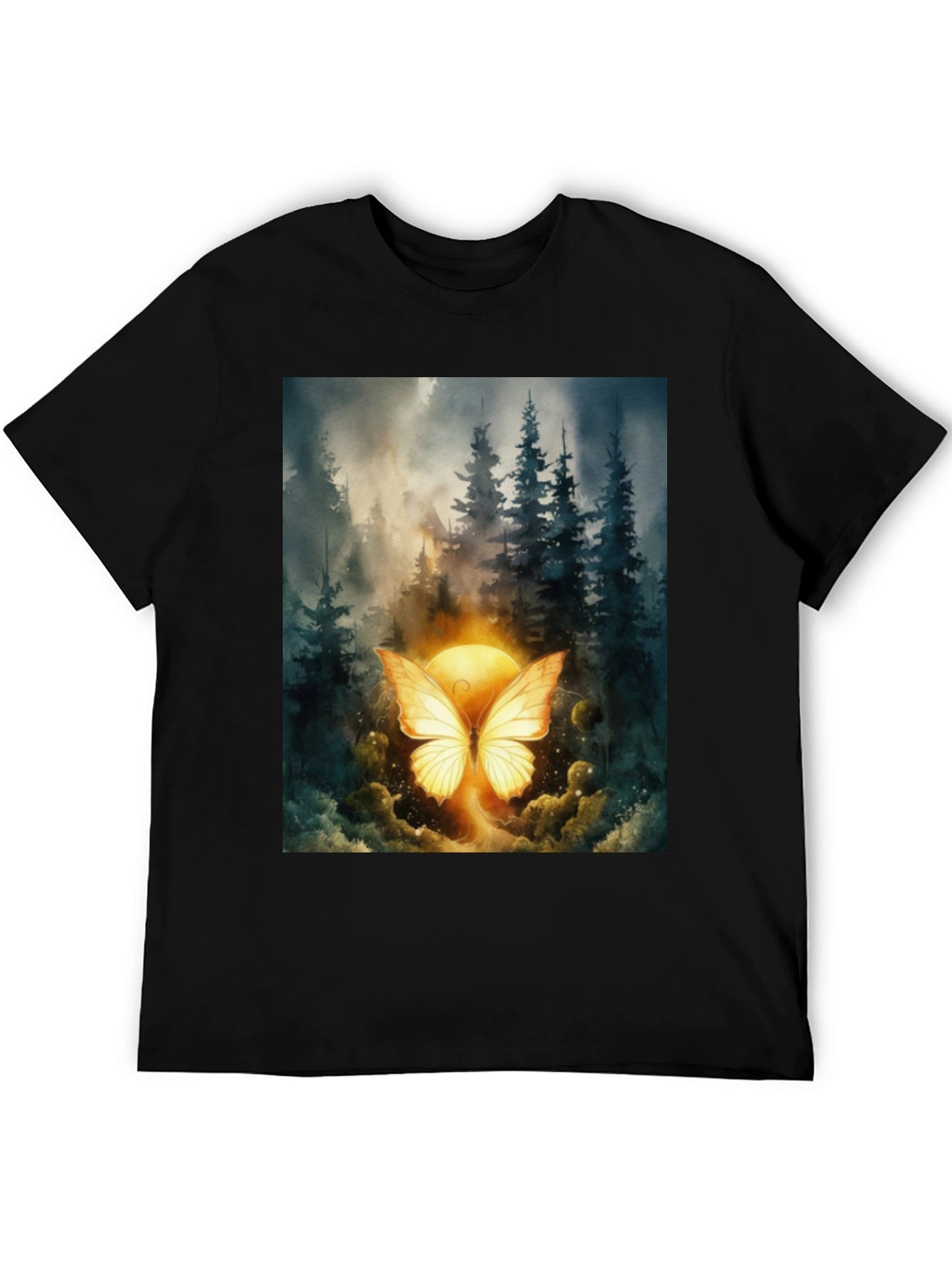 Butterfly Forest T-Shirt - Nature Inspired Graphic Tee