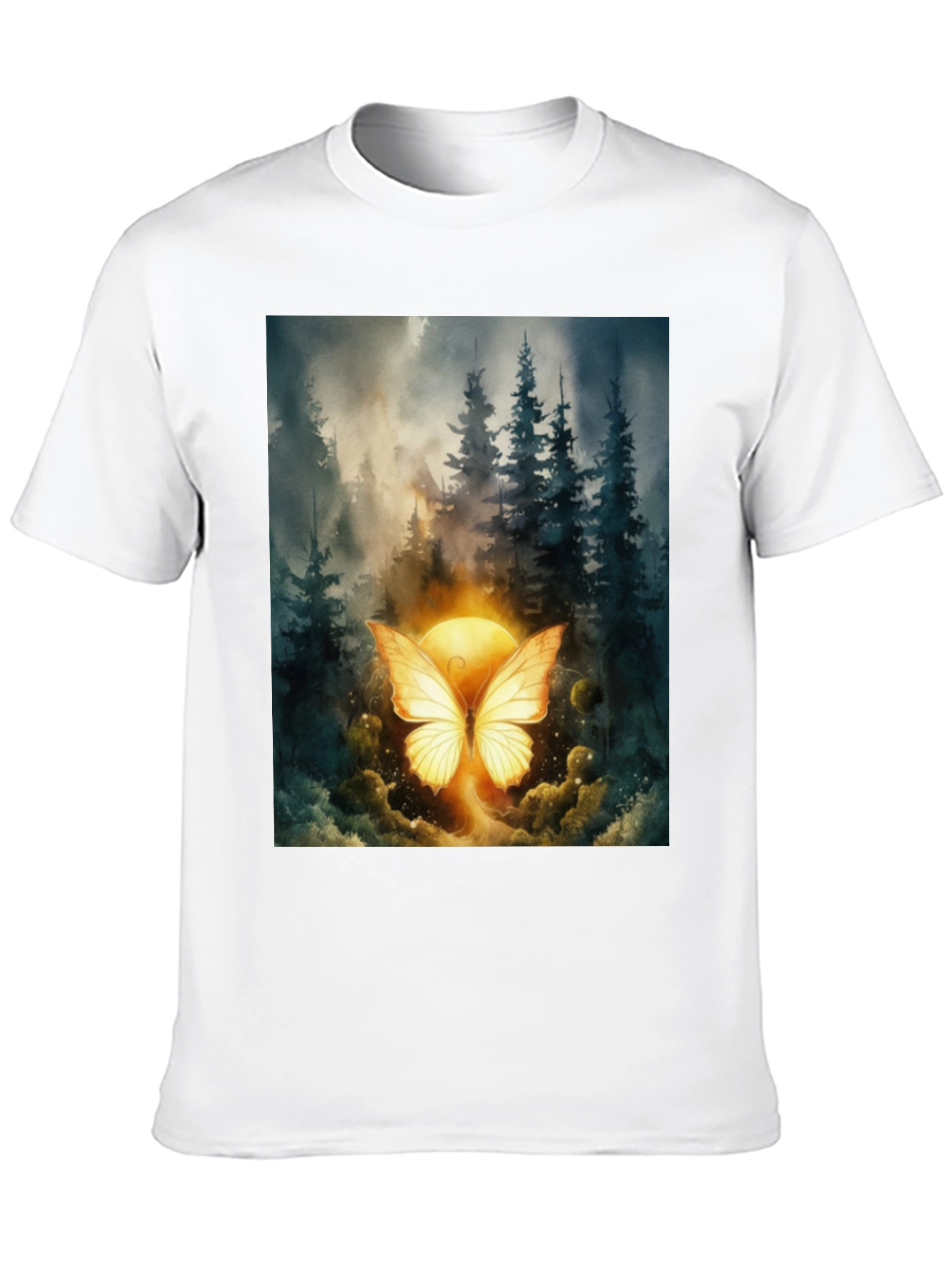 Butterfly Forest T-Shirt - Nature Inspired Graphic Tee