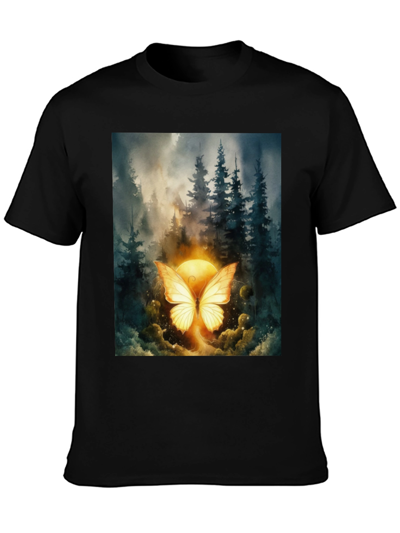 Butterfly Forest T-Shirt - Nature Inspired Graphic Tee