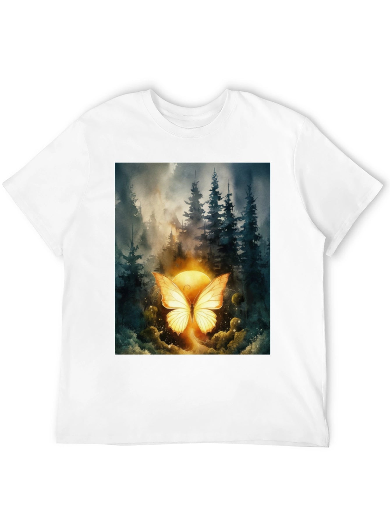 Butterfly Forest T-Shirt - Nature Inspired Graphic Tee