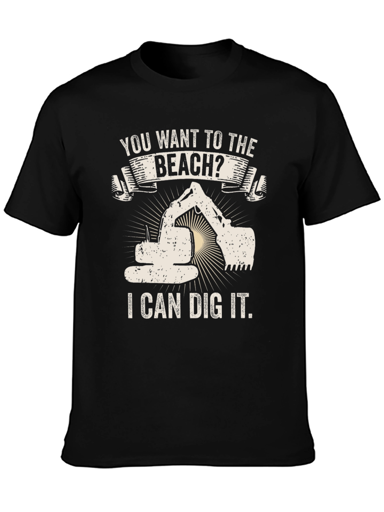 Beach Digger Funny Graphic Tee