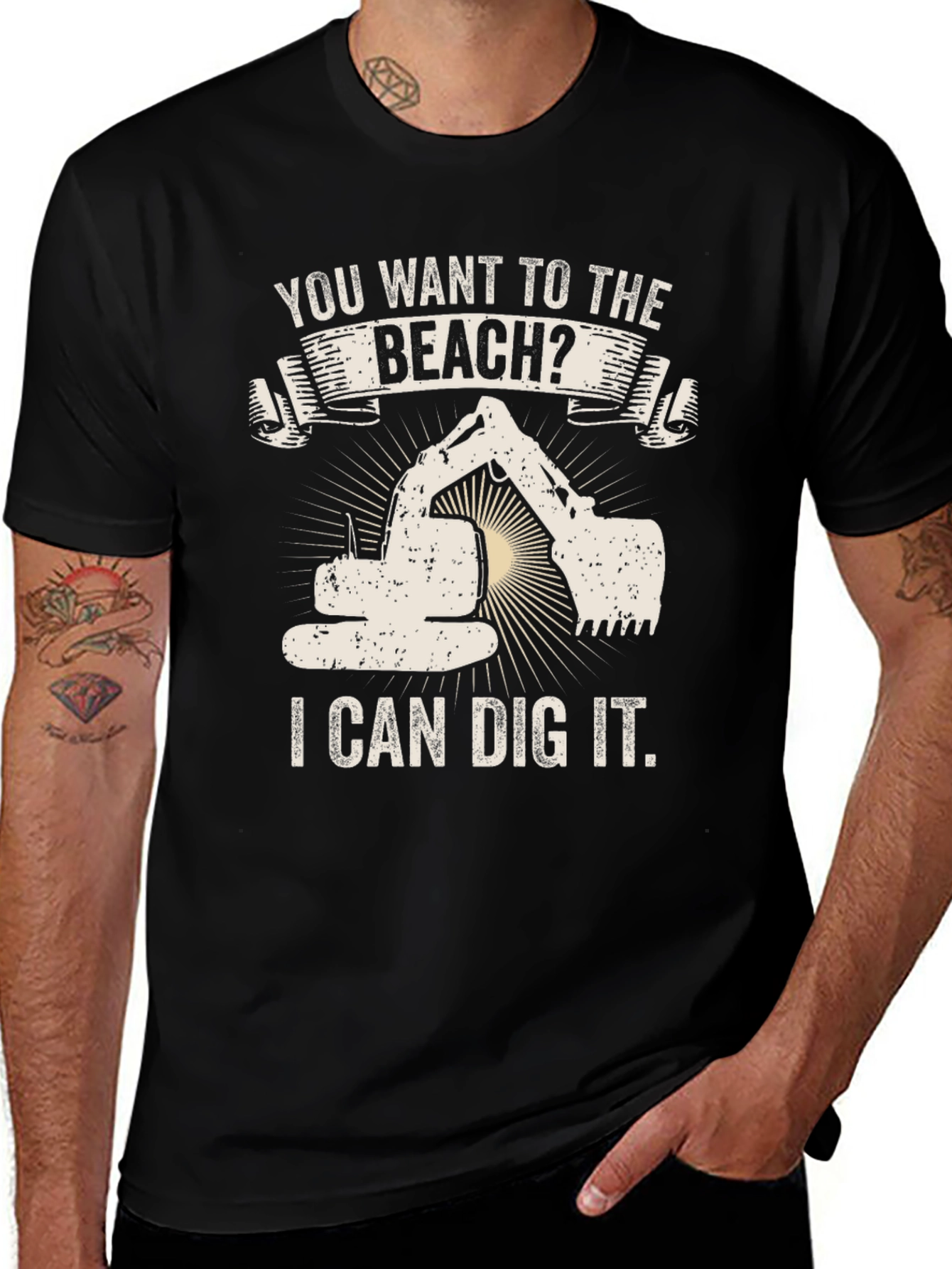 Beach Digger Funny Graphic Tee