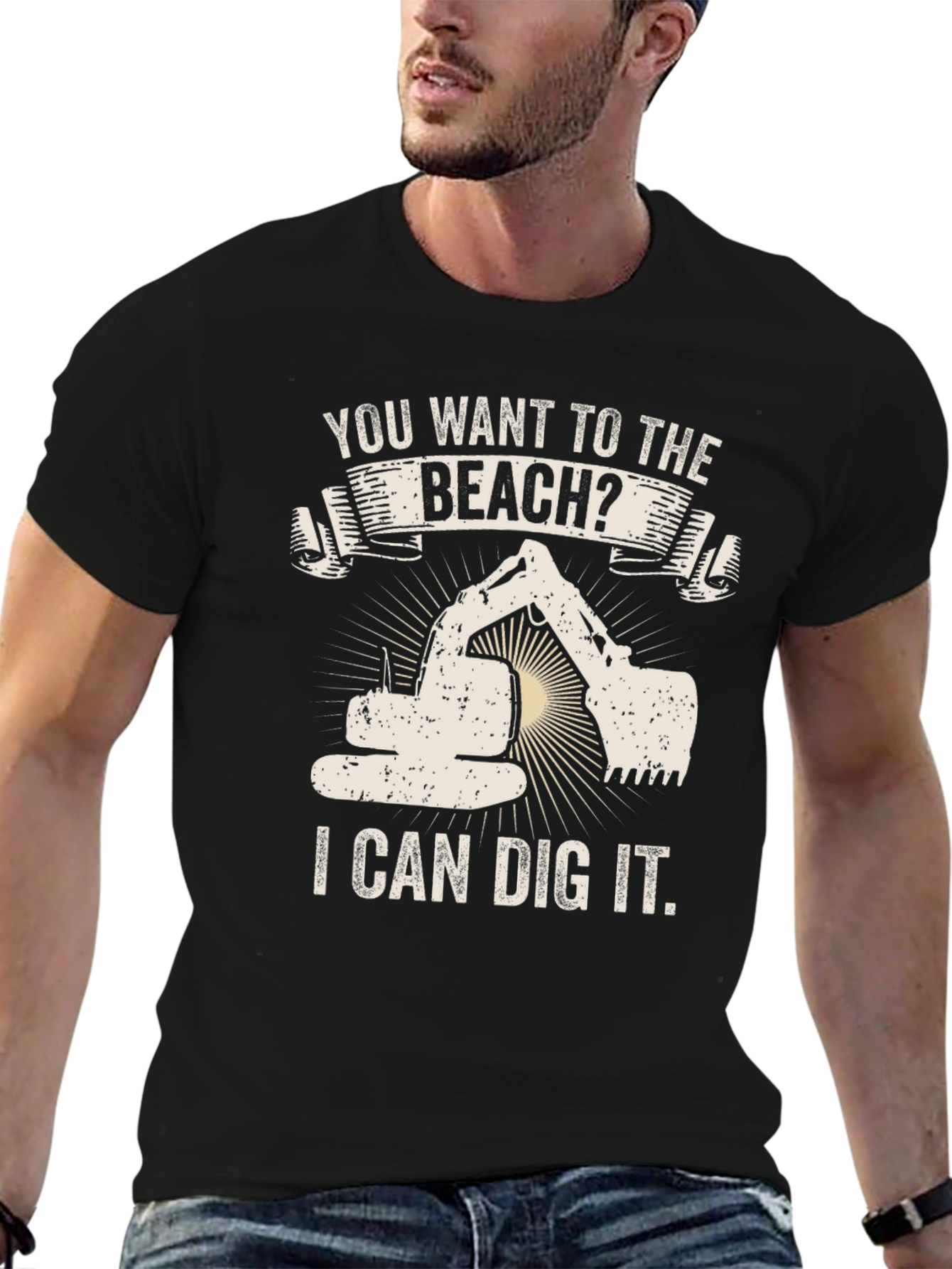 Beach Digger Funny Graphic Tee