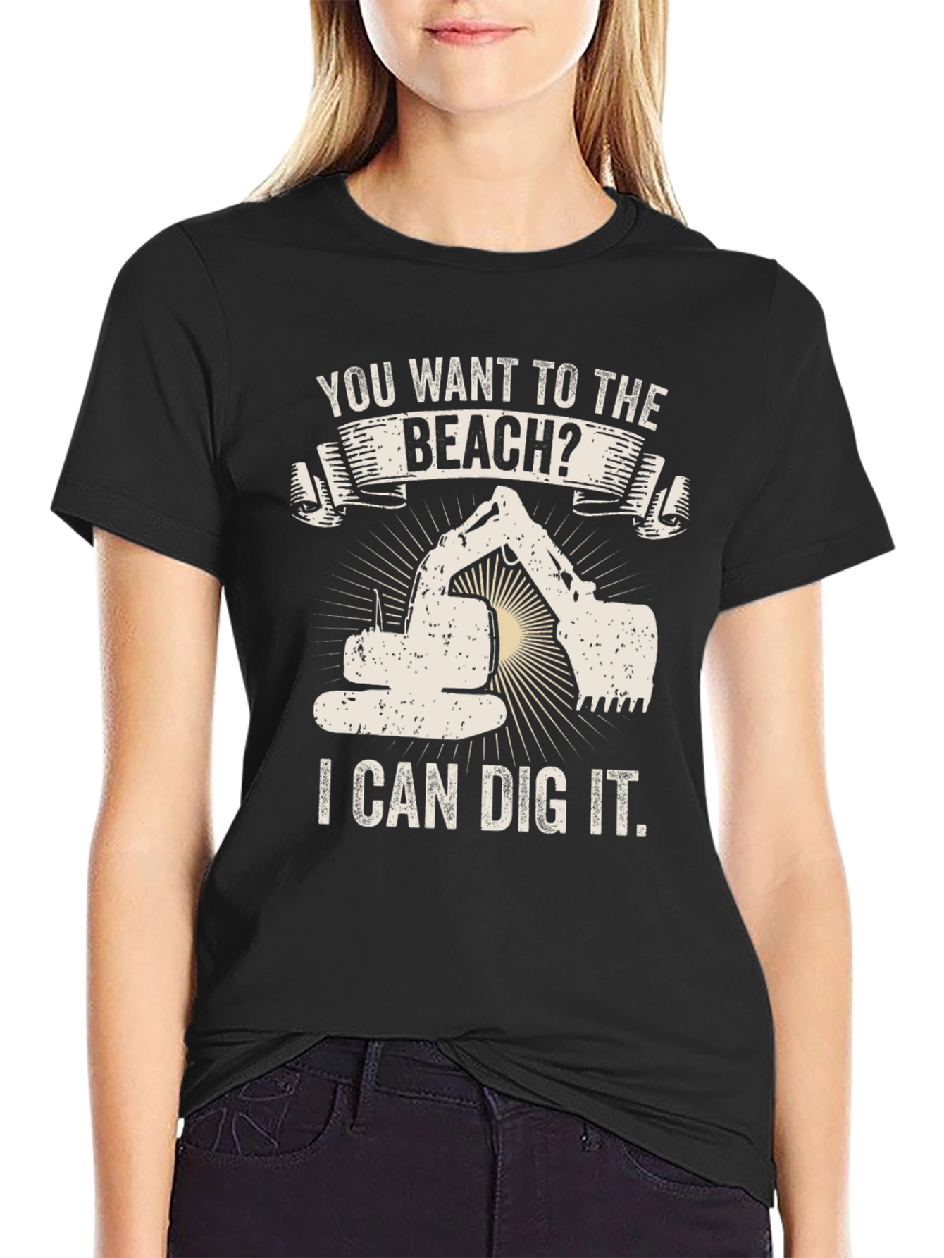 Beach Digger Funny Graphic Tee