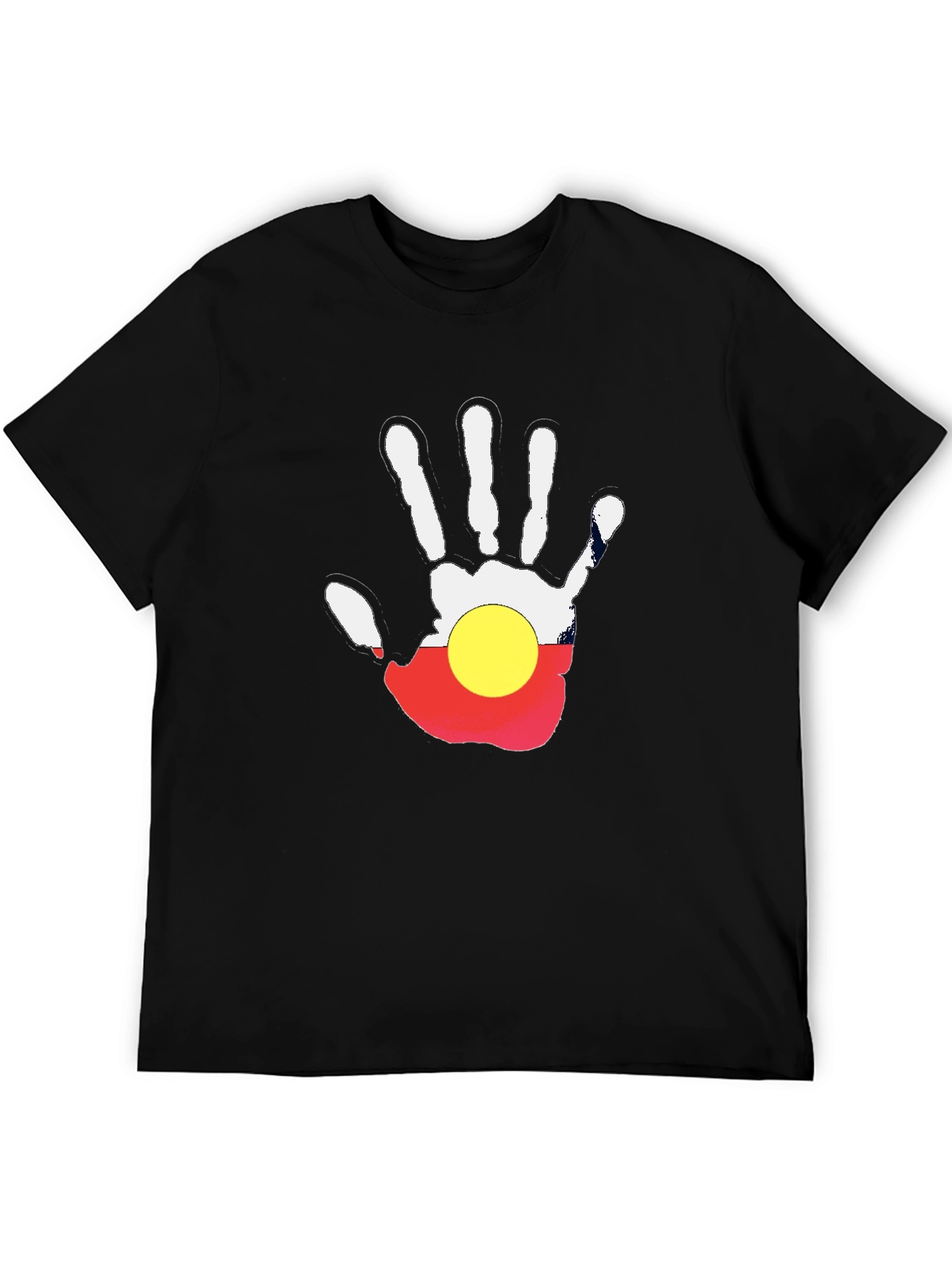 Aboriginal Flag Hand Print T-Shirt
