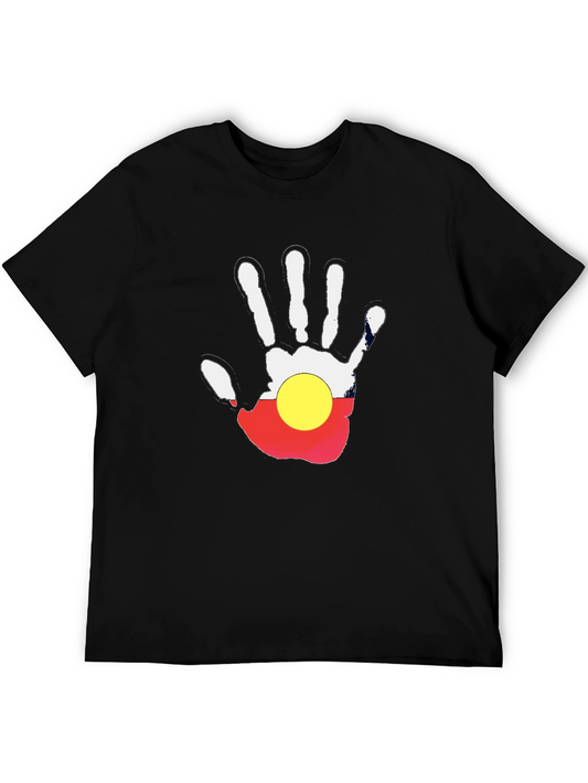 Aboriginal Flag Hand Print T-Shirt