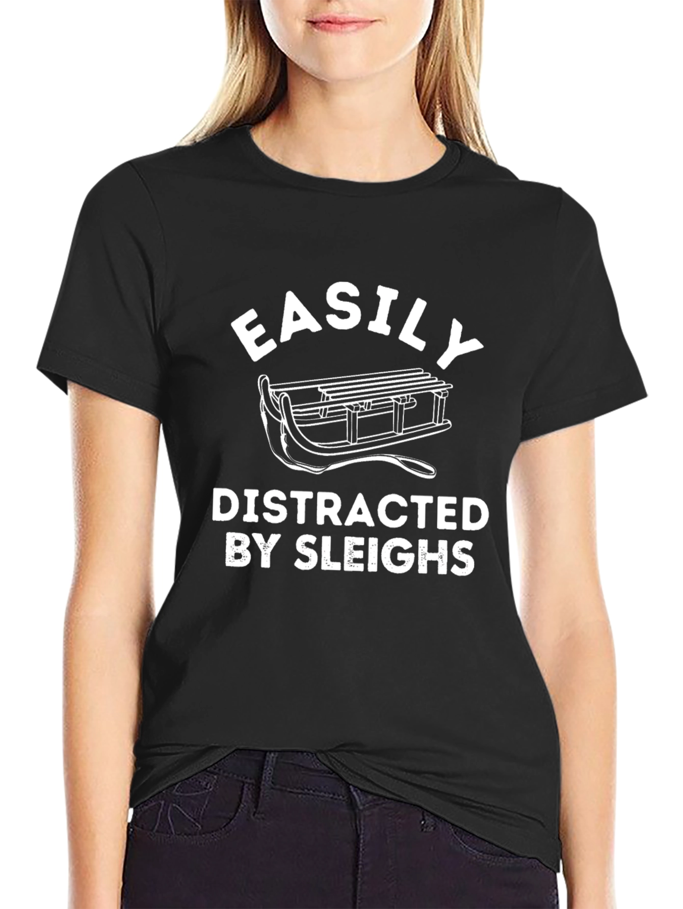 Easily Distracted by Sleighs Graphic Tee