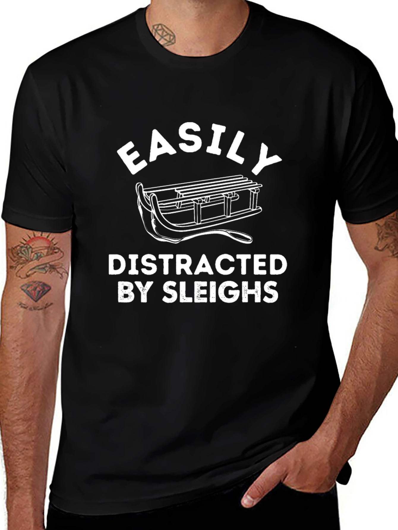Easily Distracted by Sleighs Graphic Tee