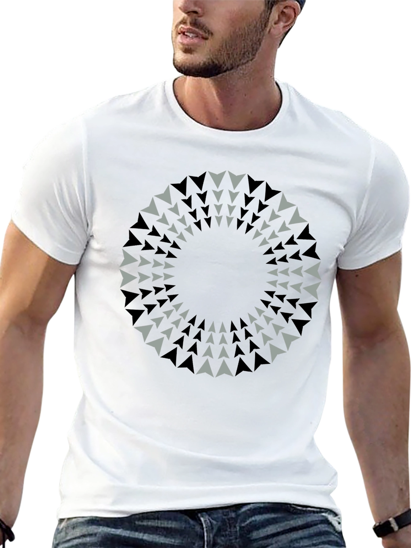 Abstract Geometric Circle Graphic Tee
