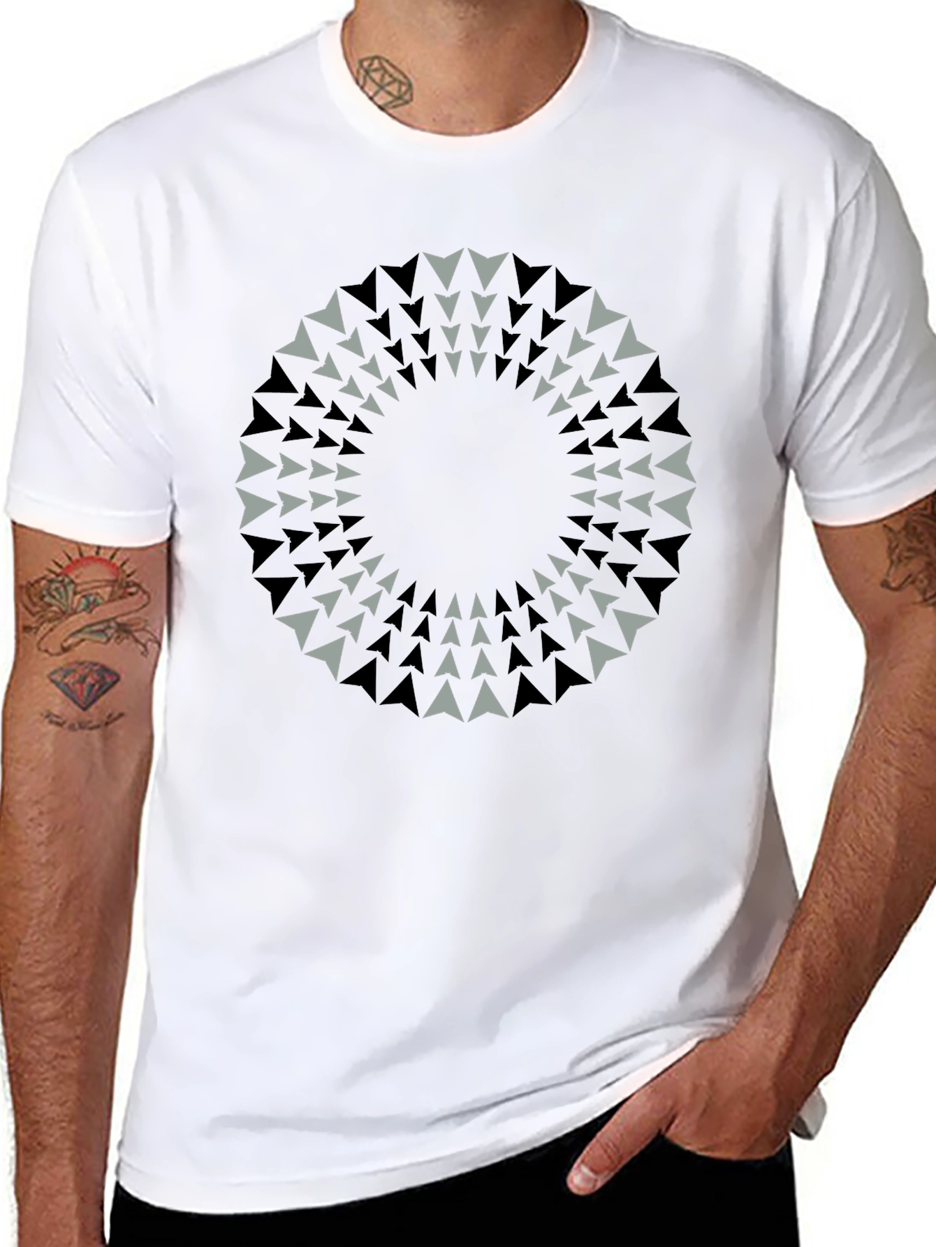 Abstract Geometric Circle Graphic Tee