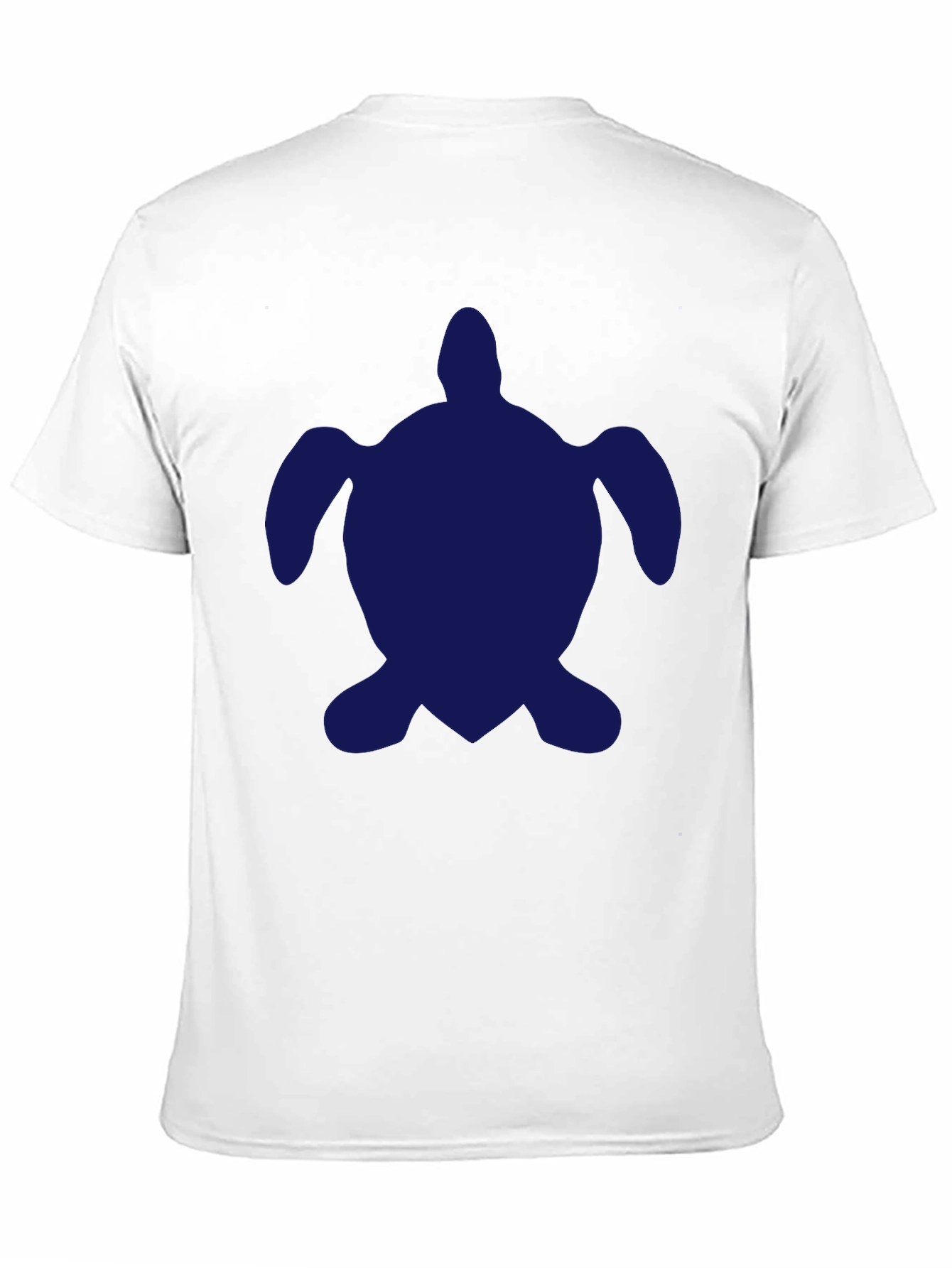 Navy Turtle Graphic Black T-Shirt