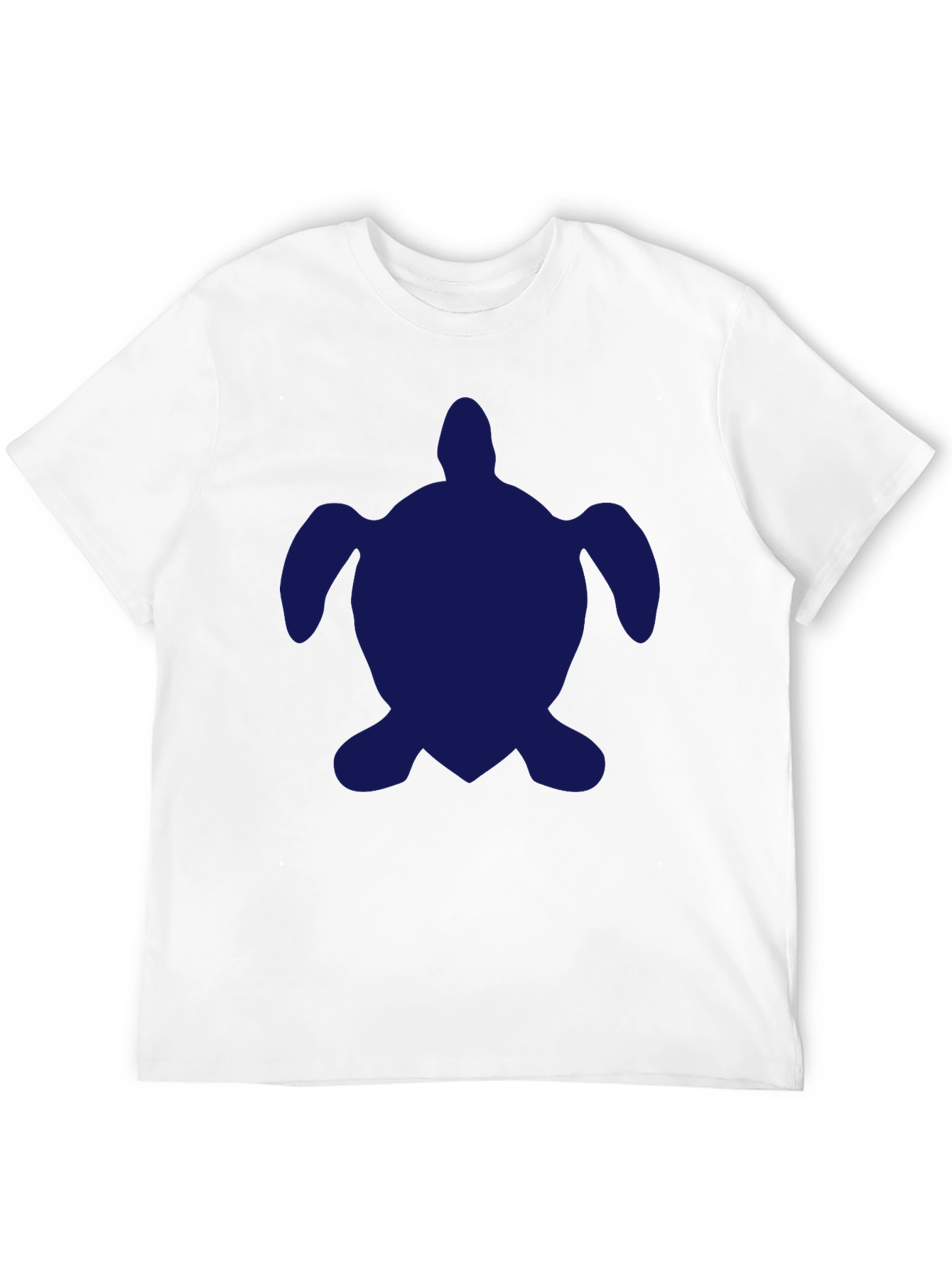 Navy Turtle Graphic Black T-Shirt