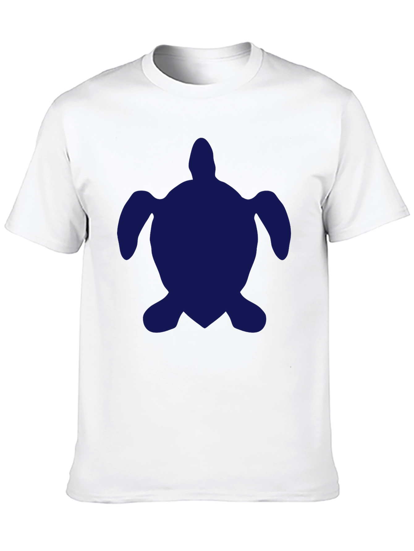 Navy Turtle Graphic Black T-Shirt