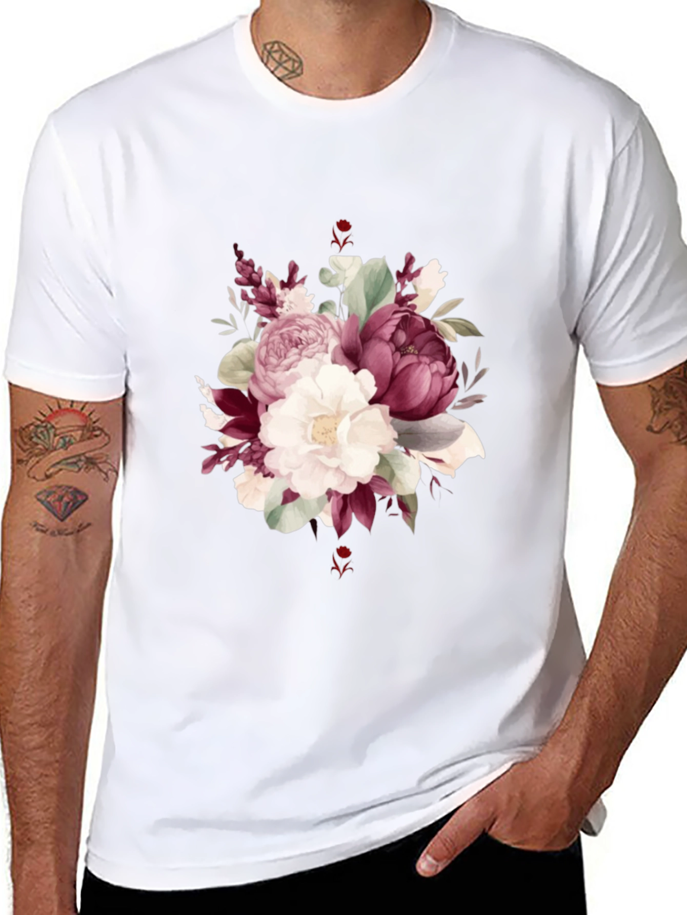 Floral Bouquet Graphic T-Shirt