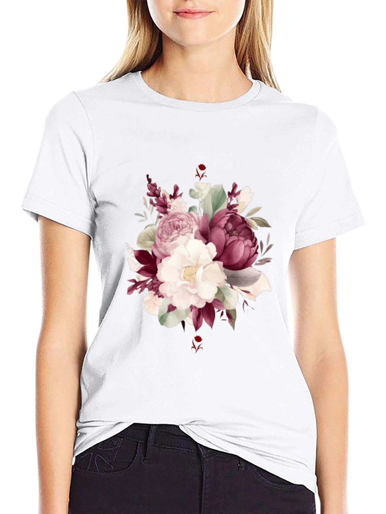 Floral Bouquet Graphic T-Shirt
