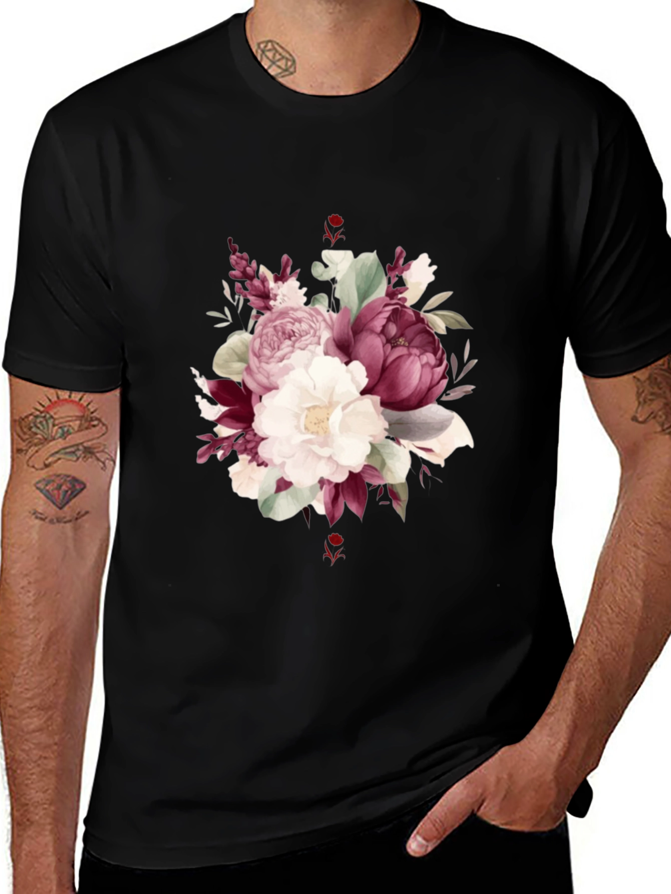 Floral Bouquet Graphic T-Shirt