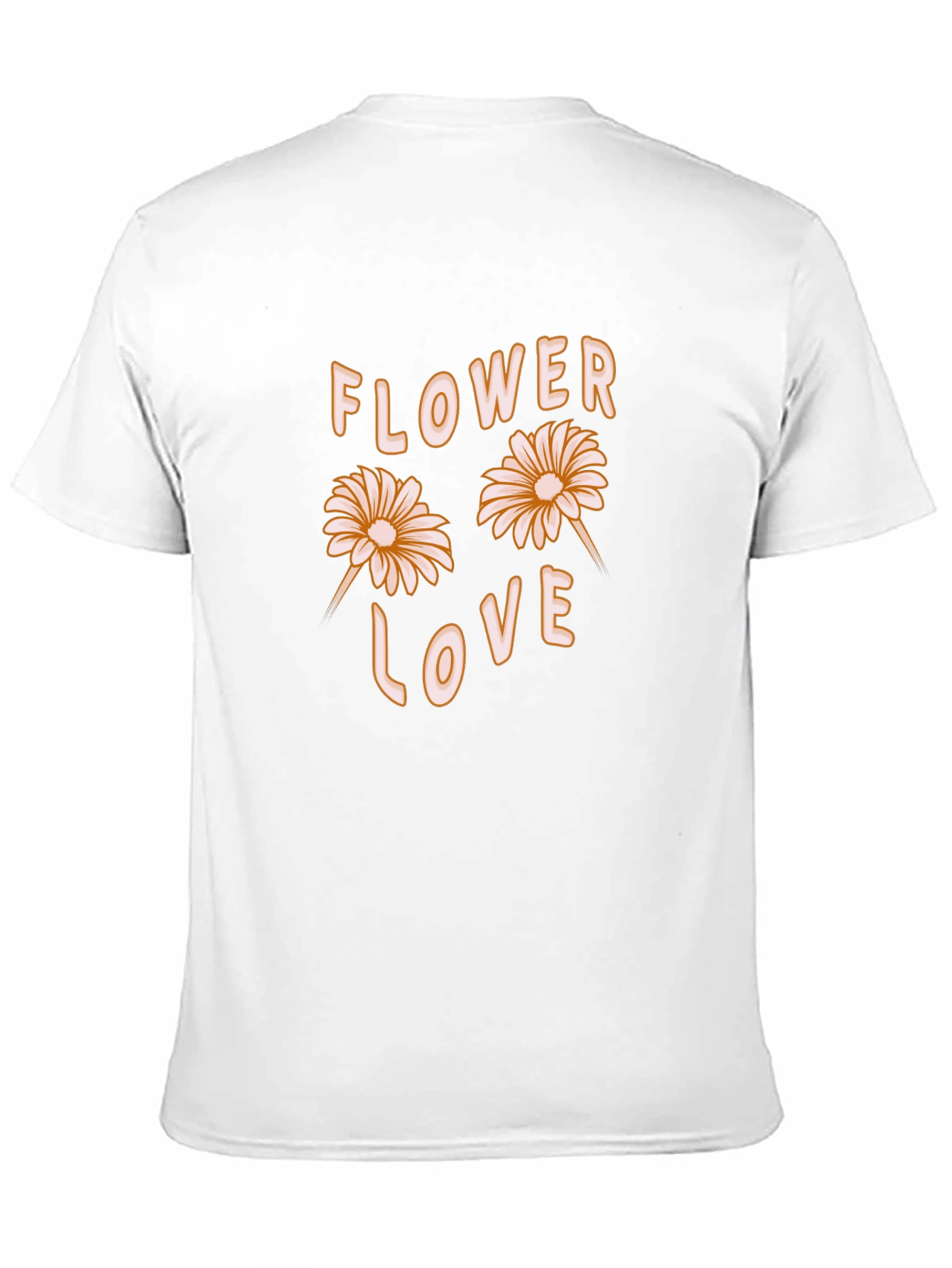 Flower Love Graphic Tee - Black Cotton Casual Shirt