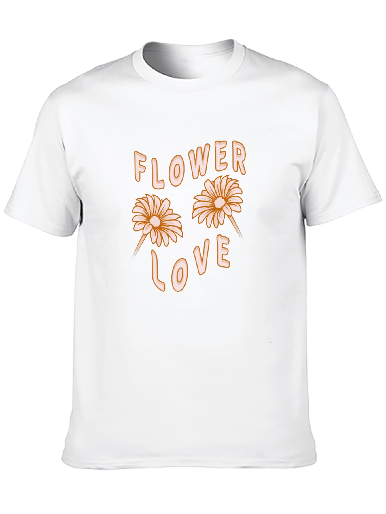 Flower Love Graphic Tee - Black Cotton Casual Shirt