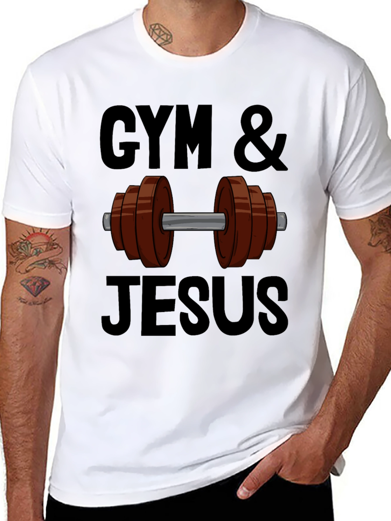 Gym & Jesus T-Shirt - Fitness & Faith Apparel