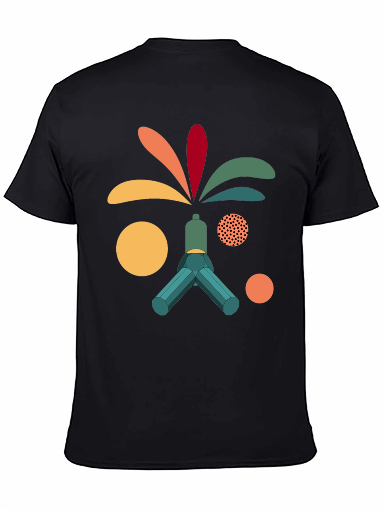Abstract Graphic Print Tee - Modern Art T-Shirt