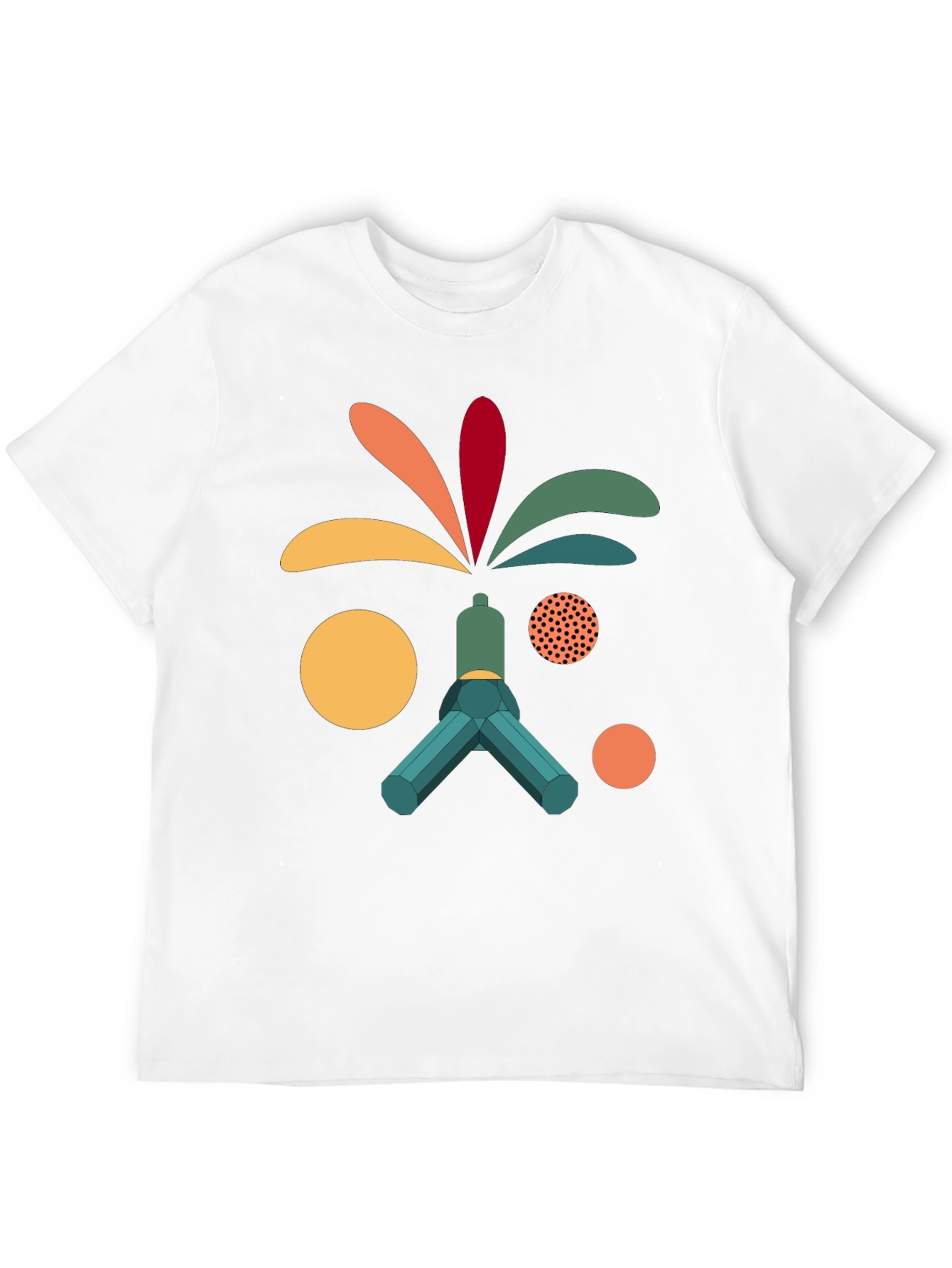 Abstract Graphic Print Tee - Modern Art T-Shirt