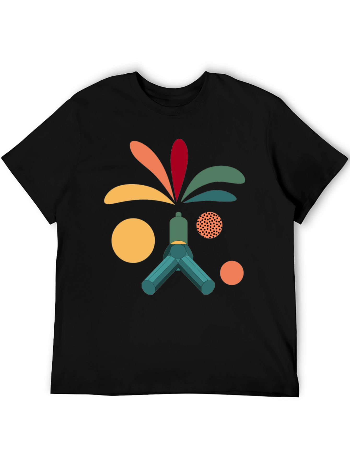 Abstract Graphic Print Tee - Modern Art T-Shirt