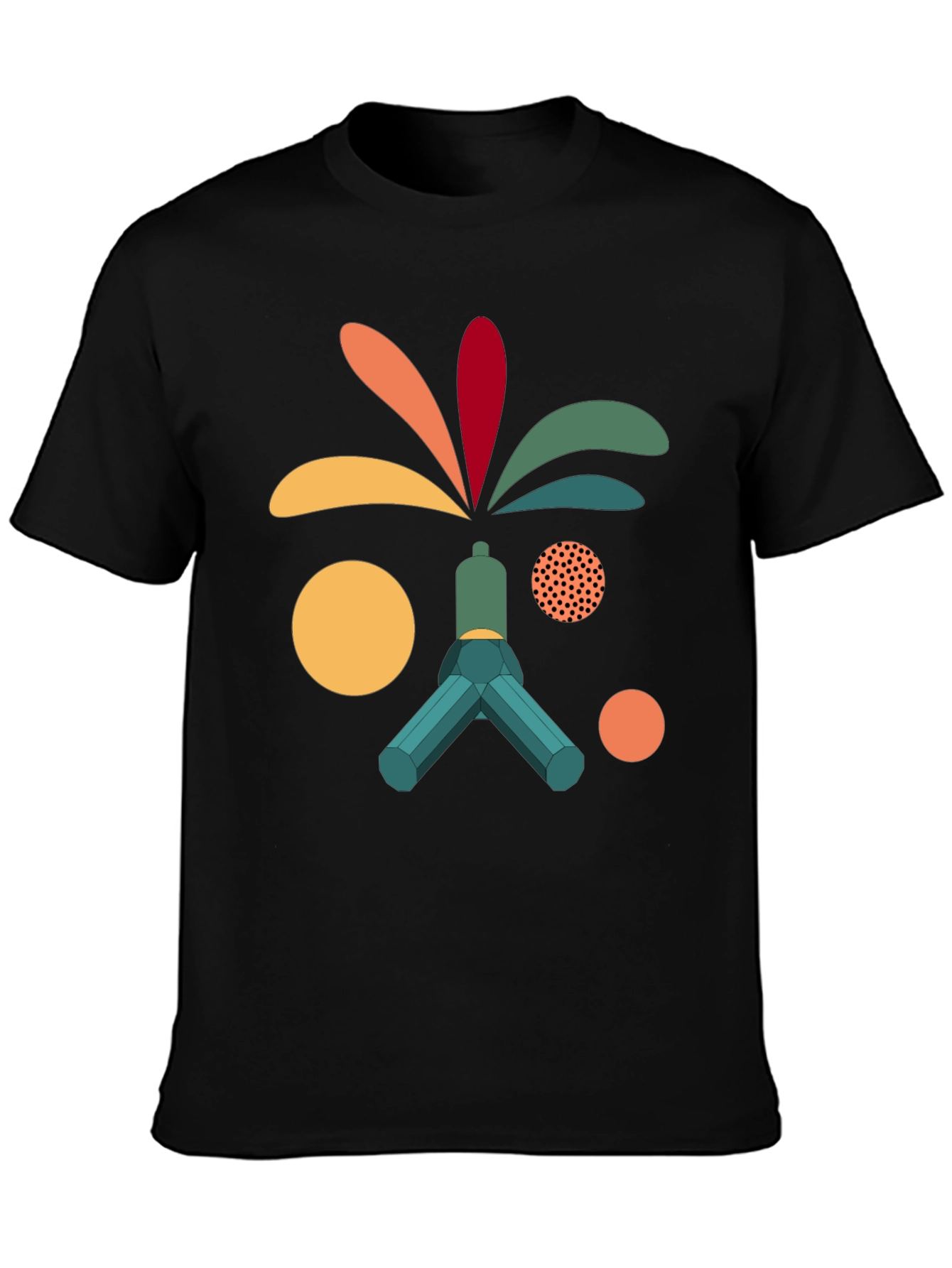 Abstract Graphic Print Tee - Modern Art T-Shirt
