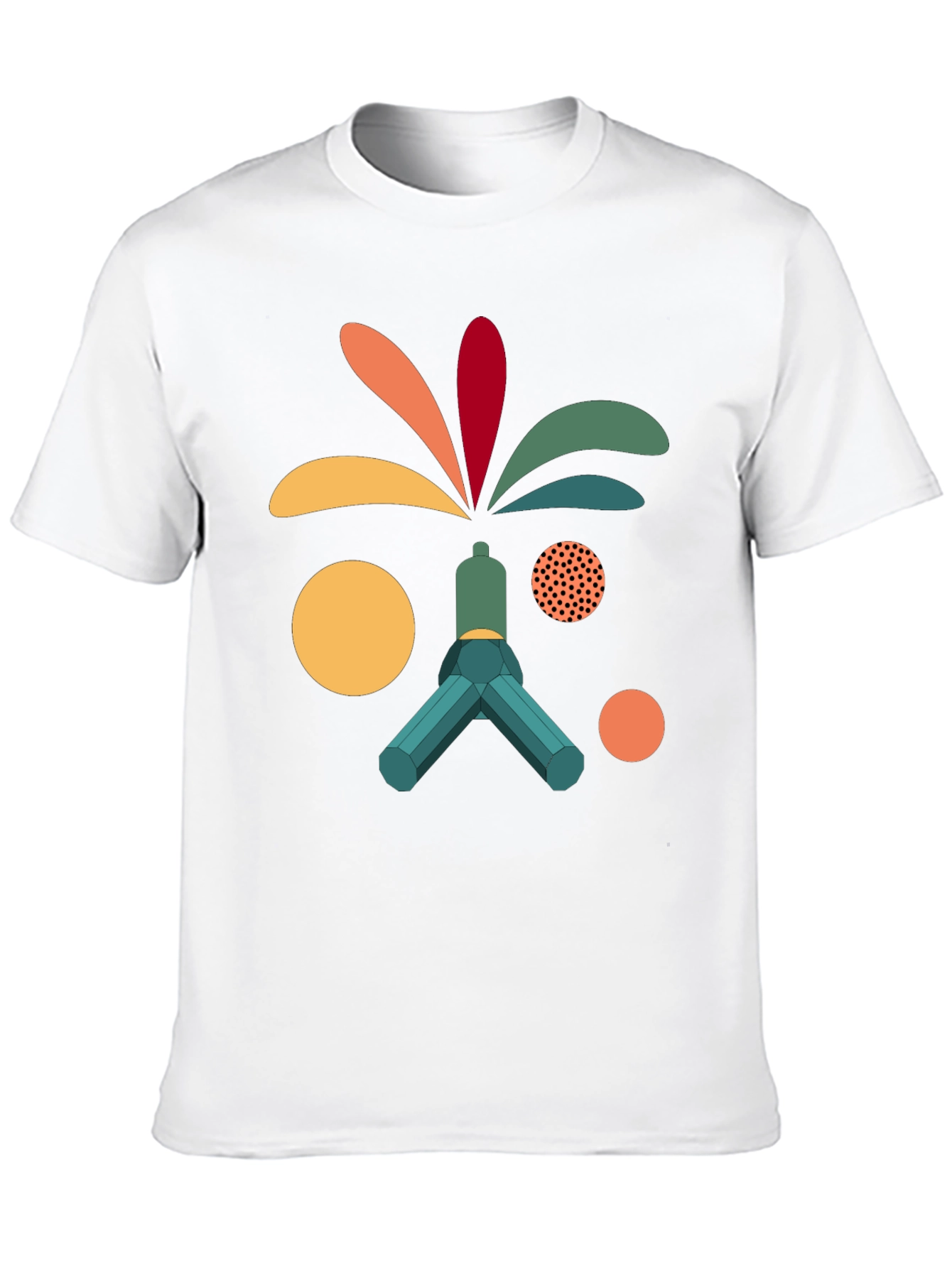 Abstract Graphic Print Tee - Modern Art T-Shirt