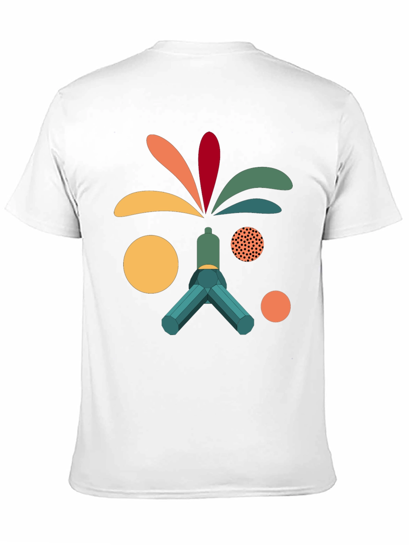 Abstract Graphic Print Tee - Modern Art T-Shirt