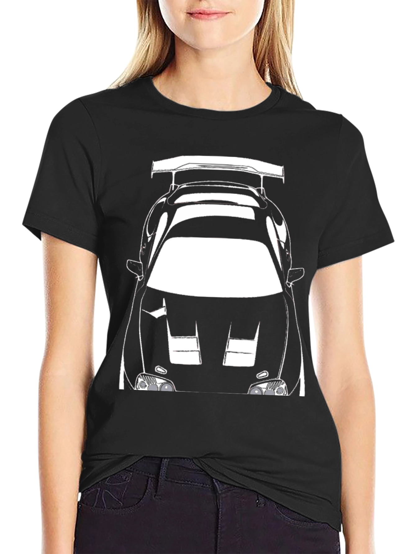 Black Car Graphic Tee - Automotive Enthusiast Shirt