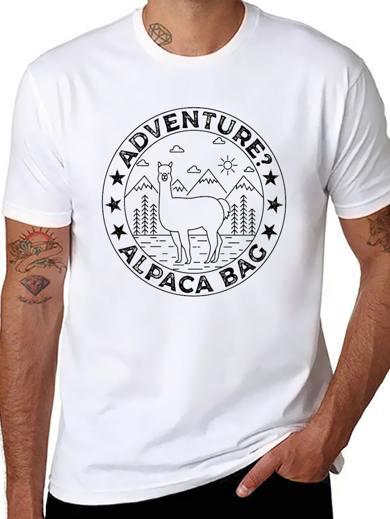 Adventure Alpaca Graphic T-Shirt
