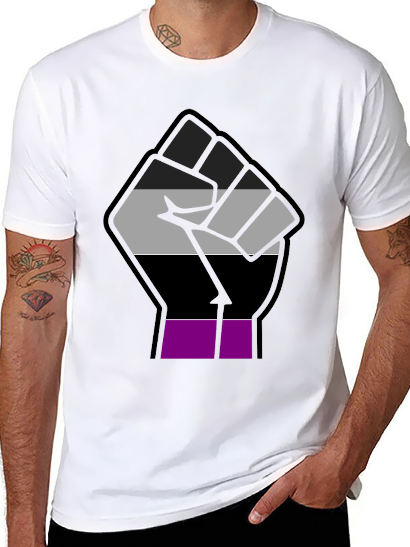 Ace Pride Fist T-Shirt - Asexual Visibility