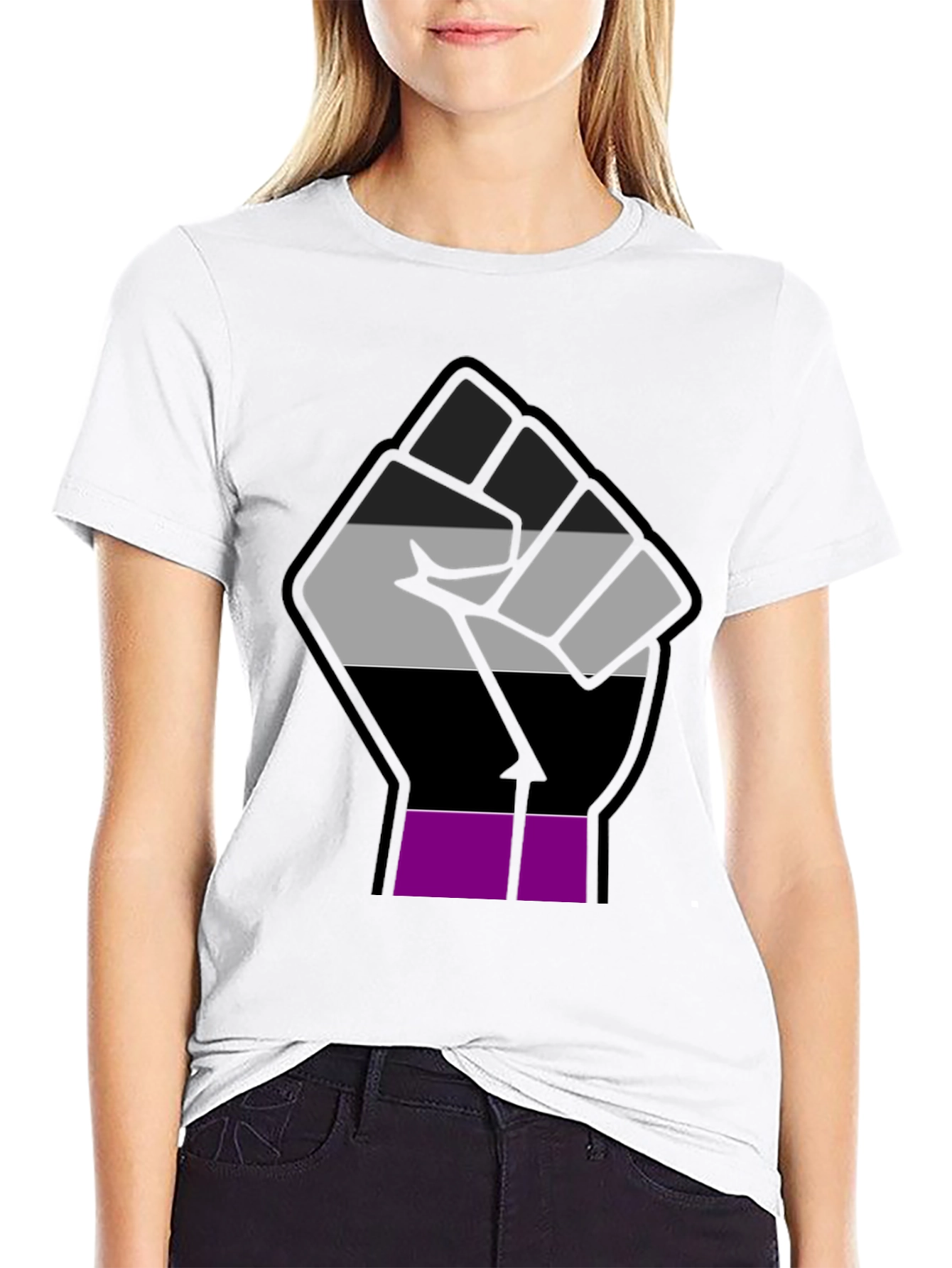 Ace Pride Fist T-Shirt - Asexual Visibility