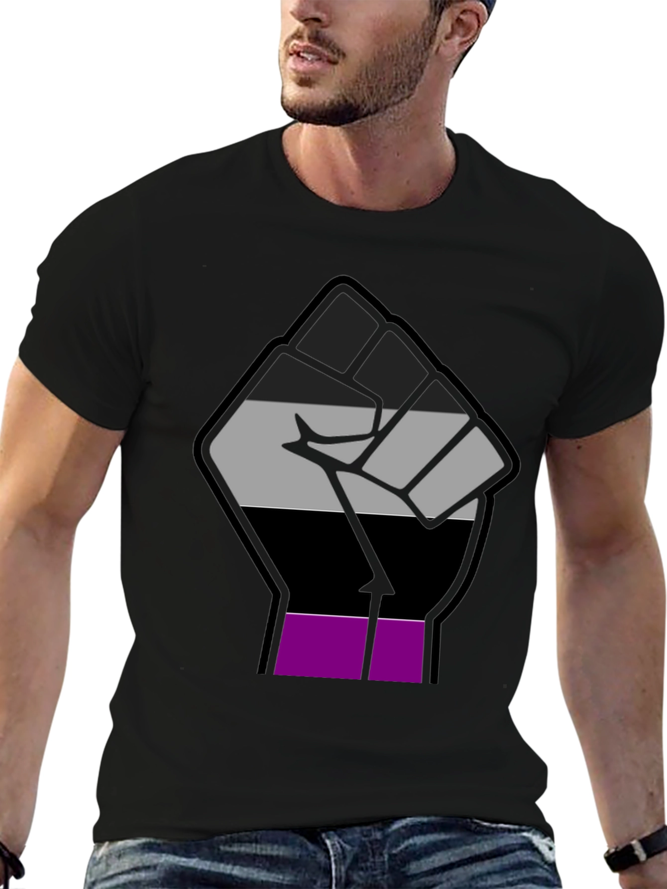 Ace Pride Fist T-Shirt - Asexual Visibility
