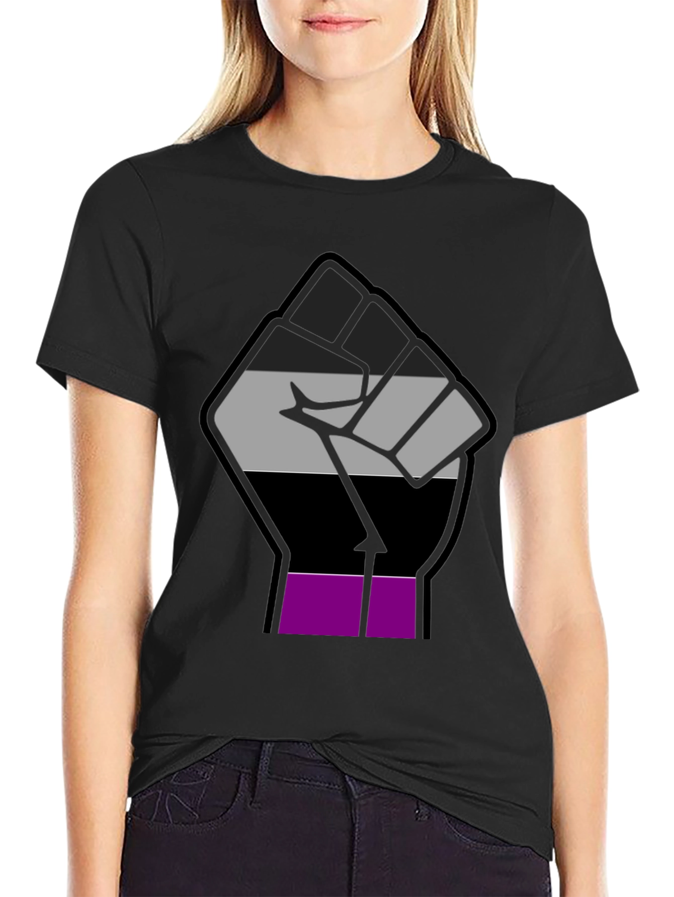 Ace Pride Fist T-Shirt - Asexual Visibility