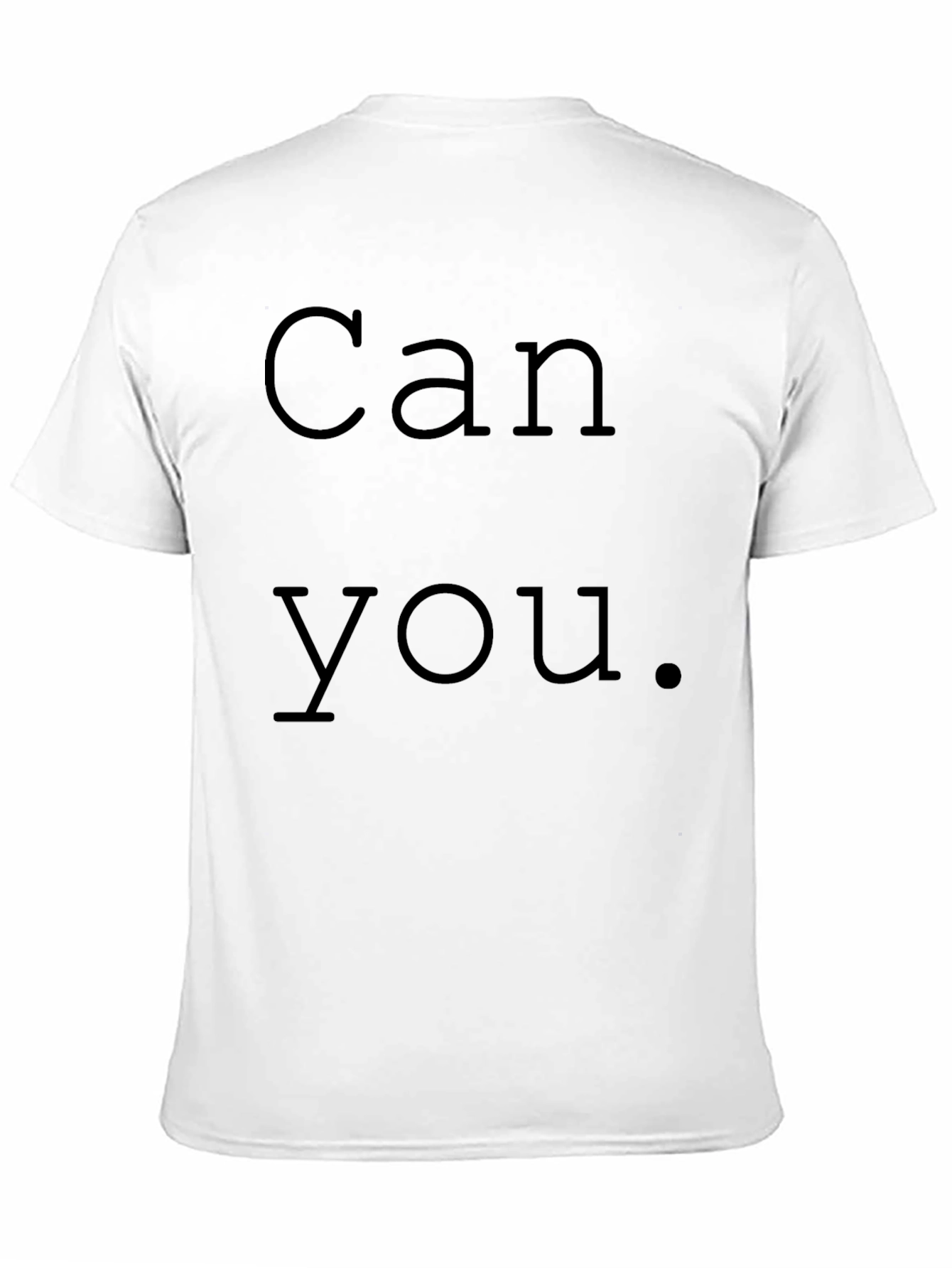 Can You Black Graphic Tee Casual Wear