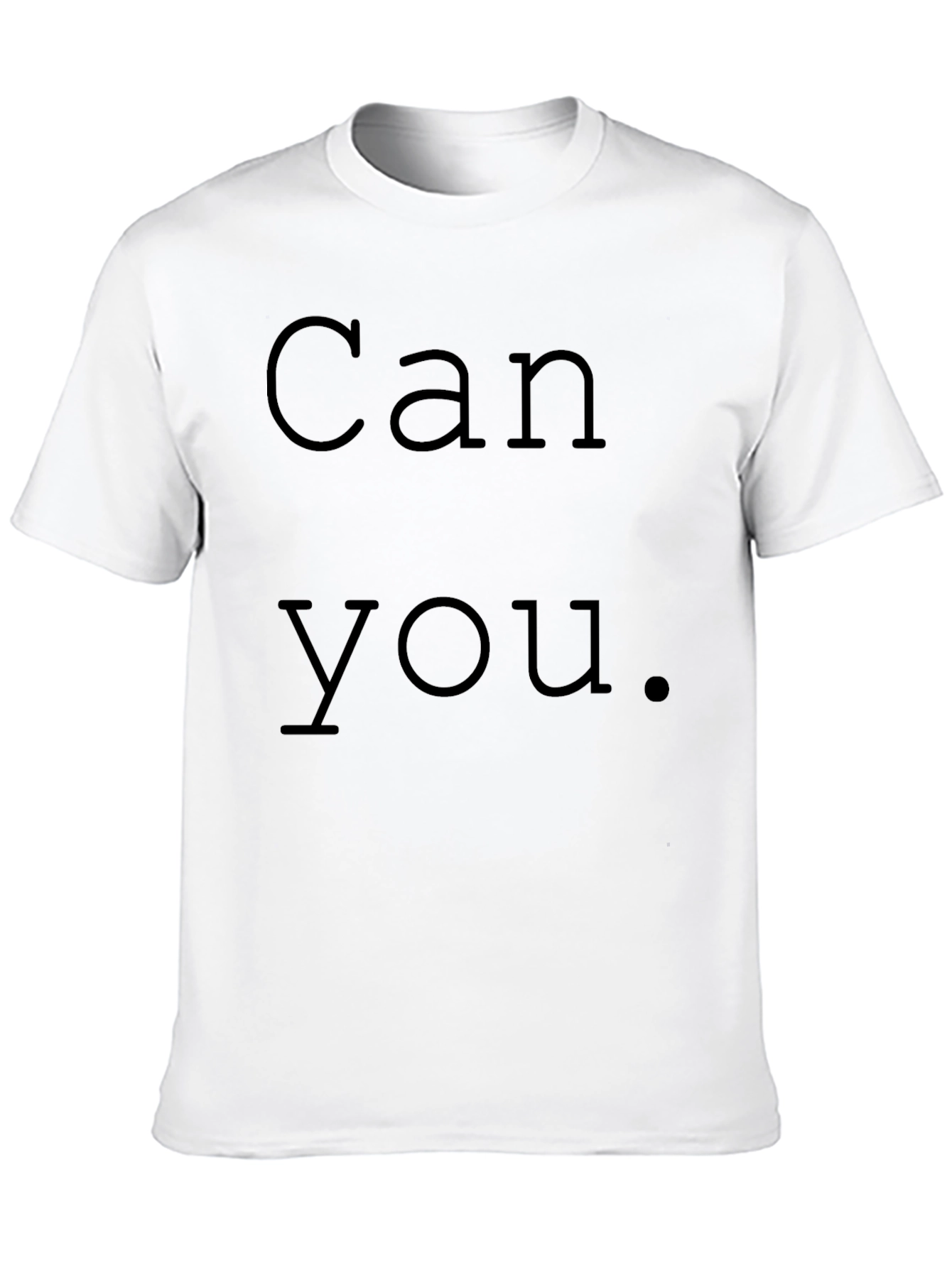 Can You Black Graphic Tee Casual Wear