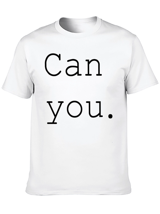 Can You Black Graphic Tee Casual Wear