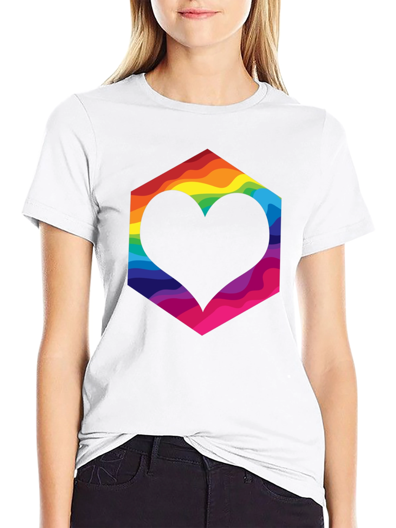 Rainbow Heart Graphic Tee