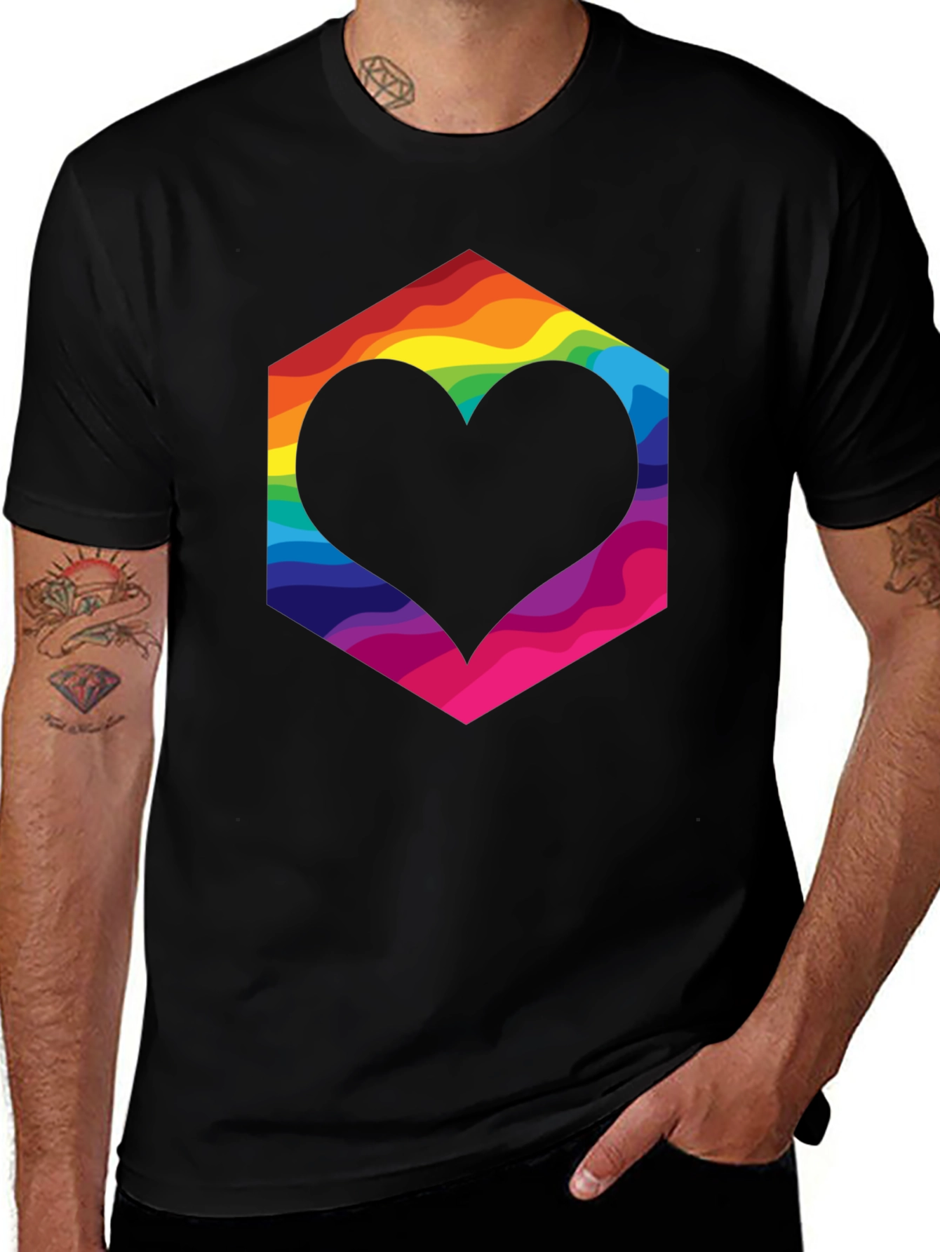 Rainbow Heart Graphic Tee