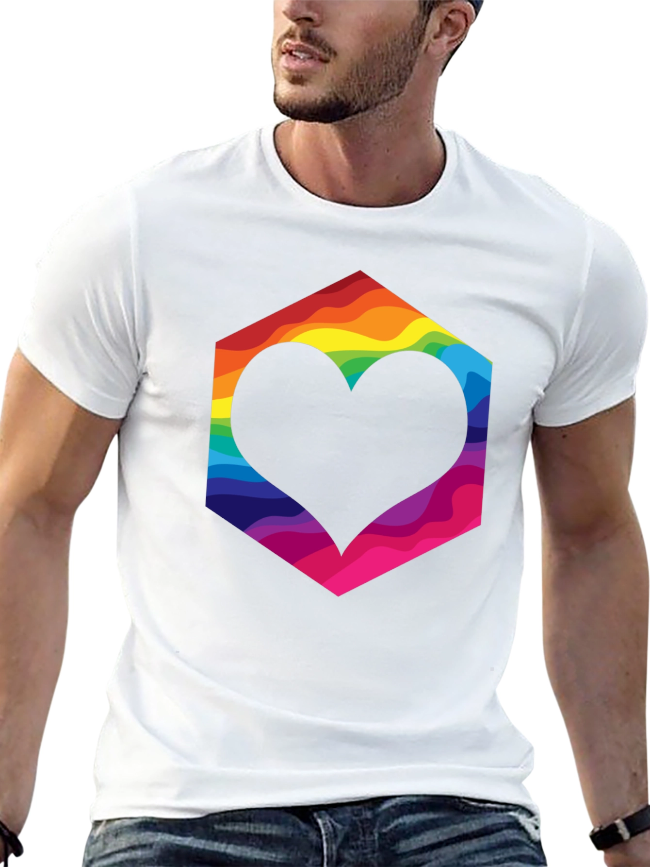 Rainbow Heart Graphic Tee