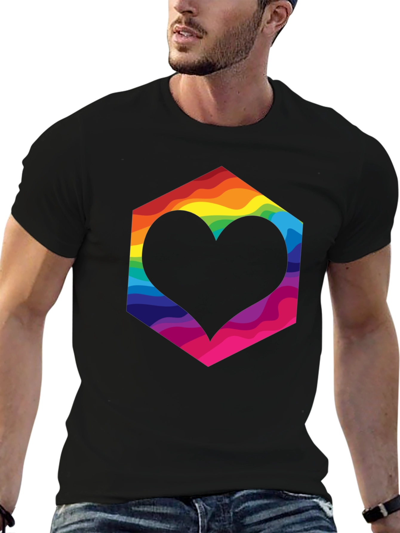Rainbow Heart Graphic Tee