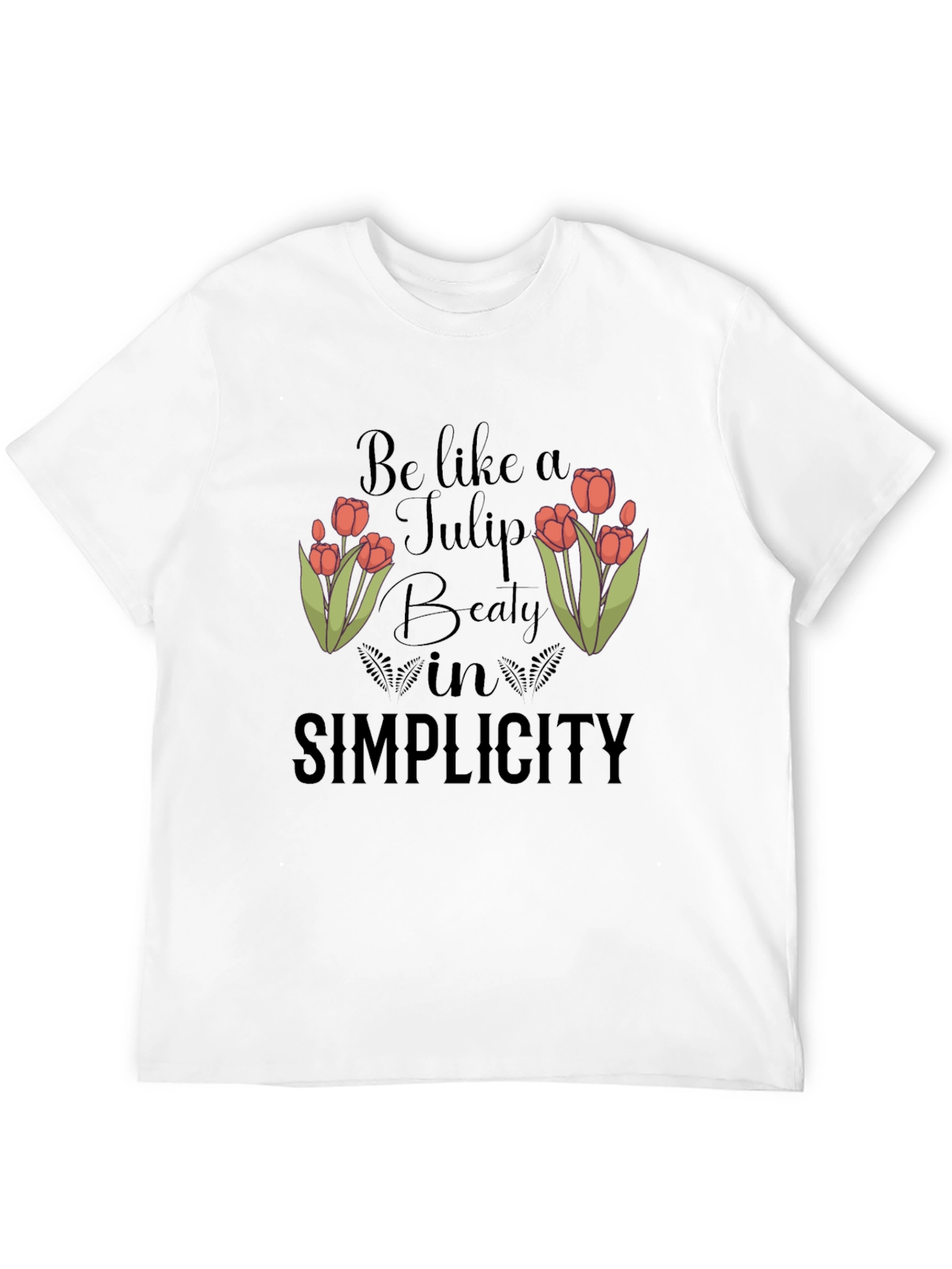 Tulip Simplicity Graphic Tee - Stylish Black Shirt