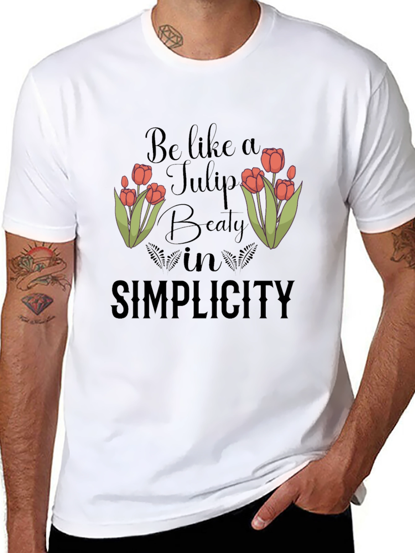 Tulip Simplicity Graphic Tee - Stylish Black Shirt