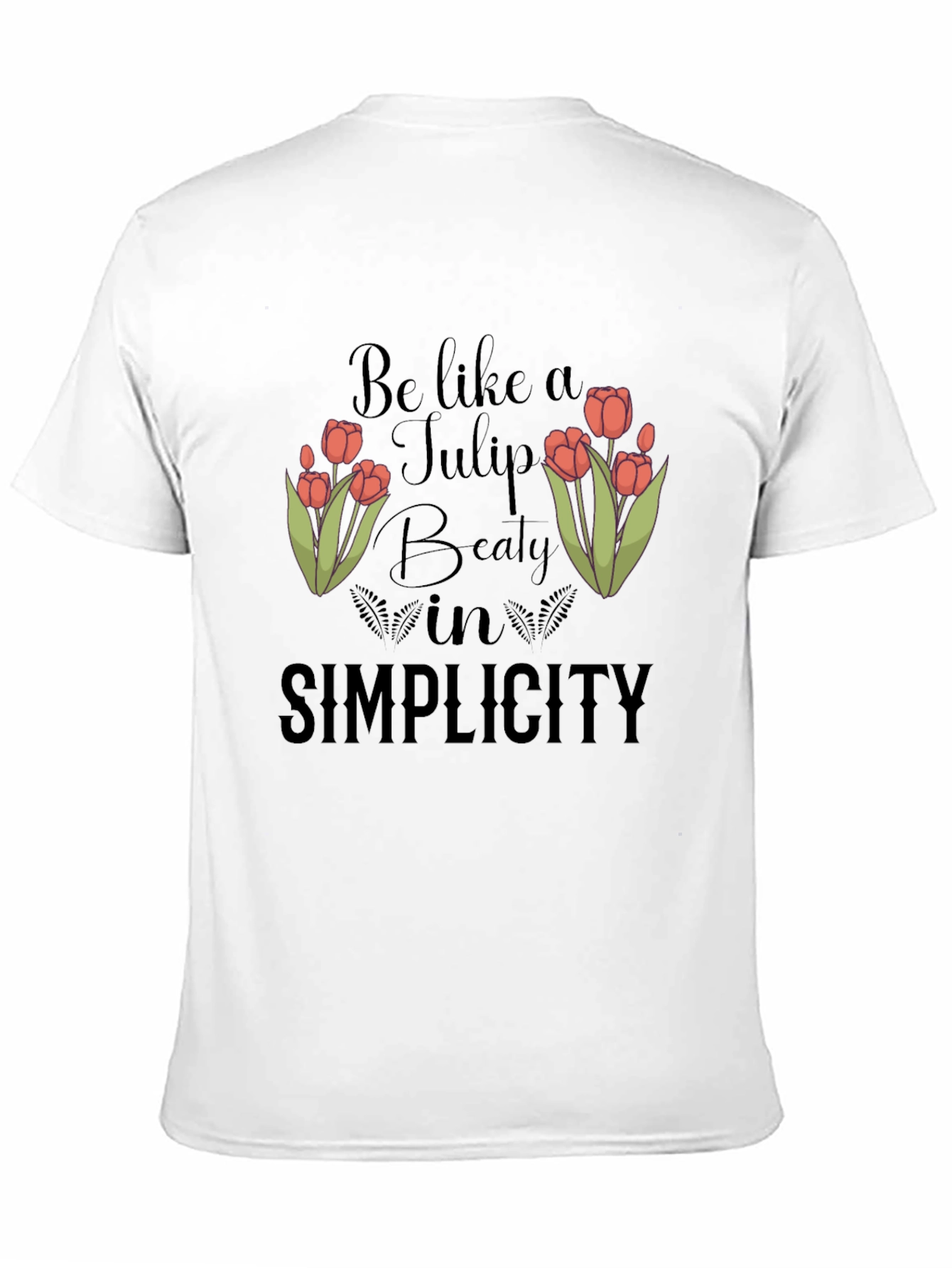 Tulip Simplicity Graphic Tee - Stylish Black Shirt